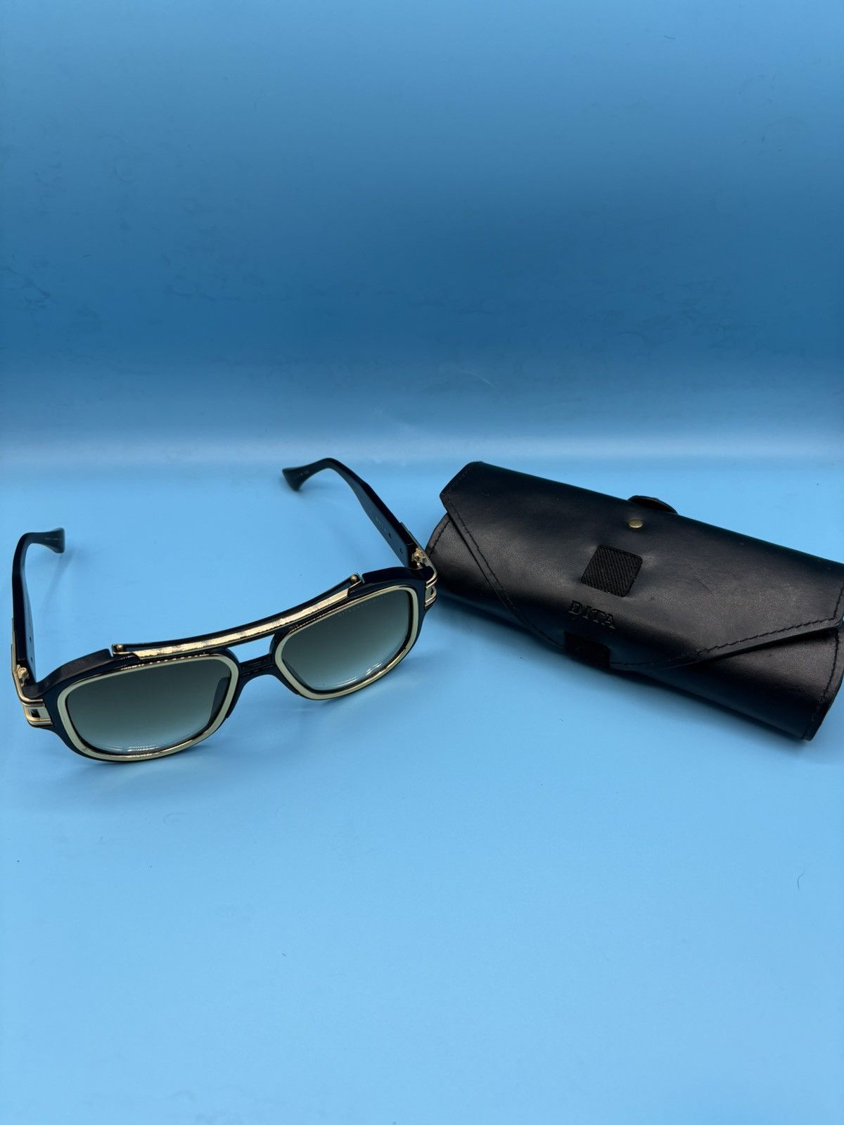Dita DITA Grandmaster Six Black Gold Sunglasses Luxury Aviator Size ONE SIZE - 14 Thumbnail