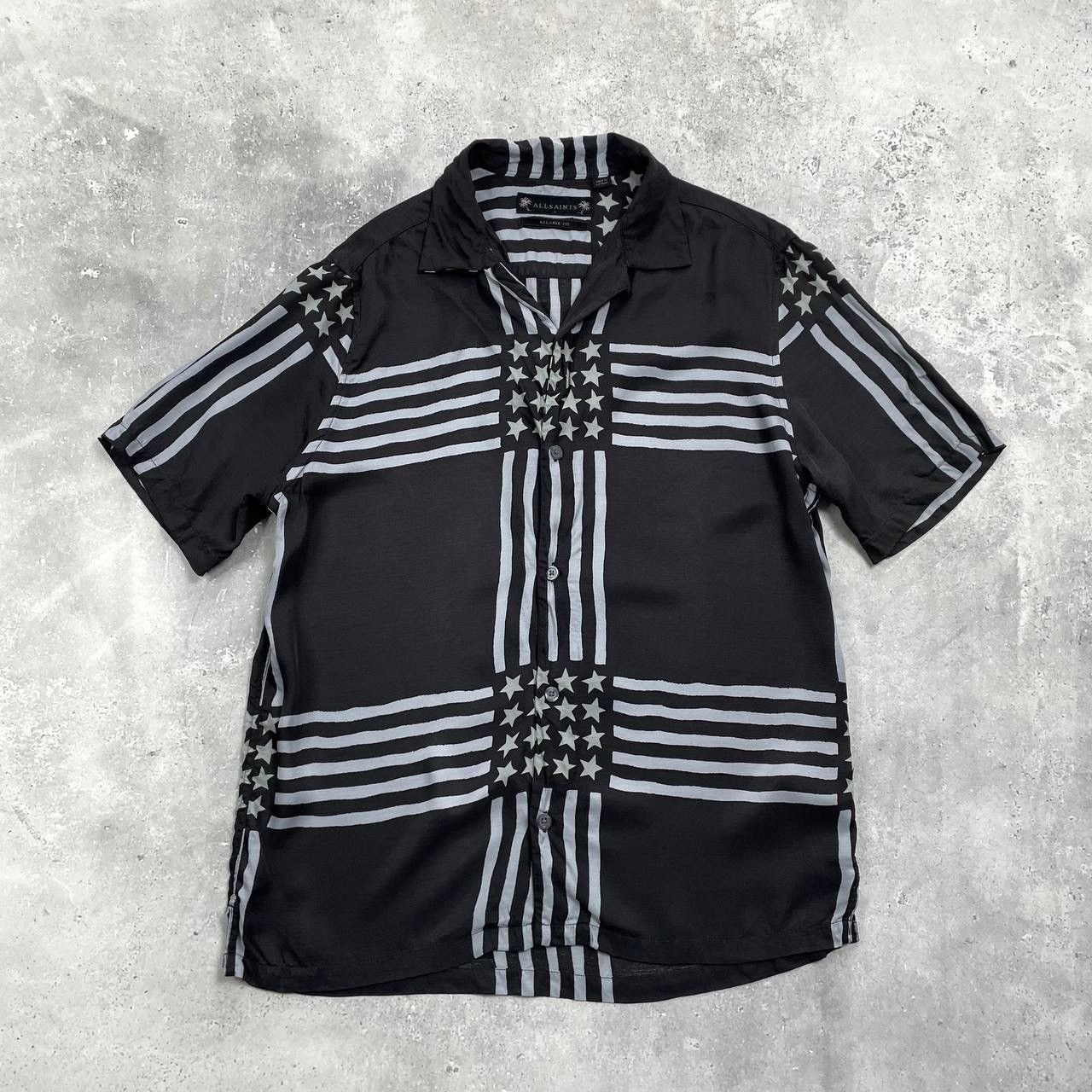 Allsaints Allsaints Union Viscose Short Sleeve Button-Up Camp Shirt S Size US S / EU 44-46 / 1 - 1 Thumbnail