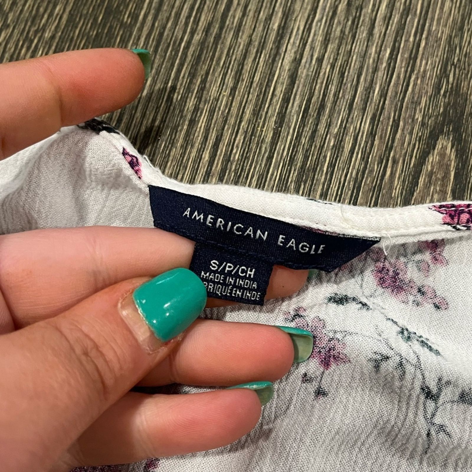 American Eagle Outfitters American Eagle Smocked Tie Scoop Neck 3/4 Sleeve White Size S / US 4 / IT 40 - 2 Thumbnail