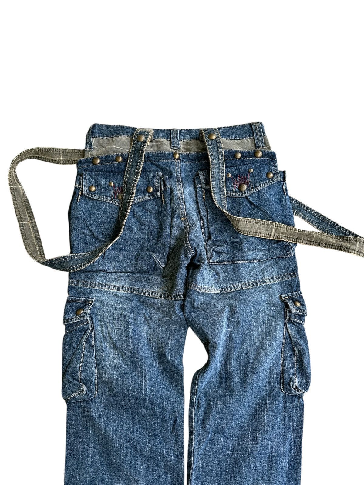 Japanese Brand Denim Techno Brand MulticPocket Crazy Design 🎌💥 Size US 30 / EU 46 - 3 Thumbnail