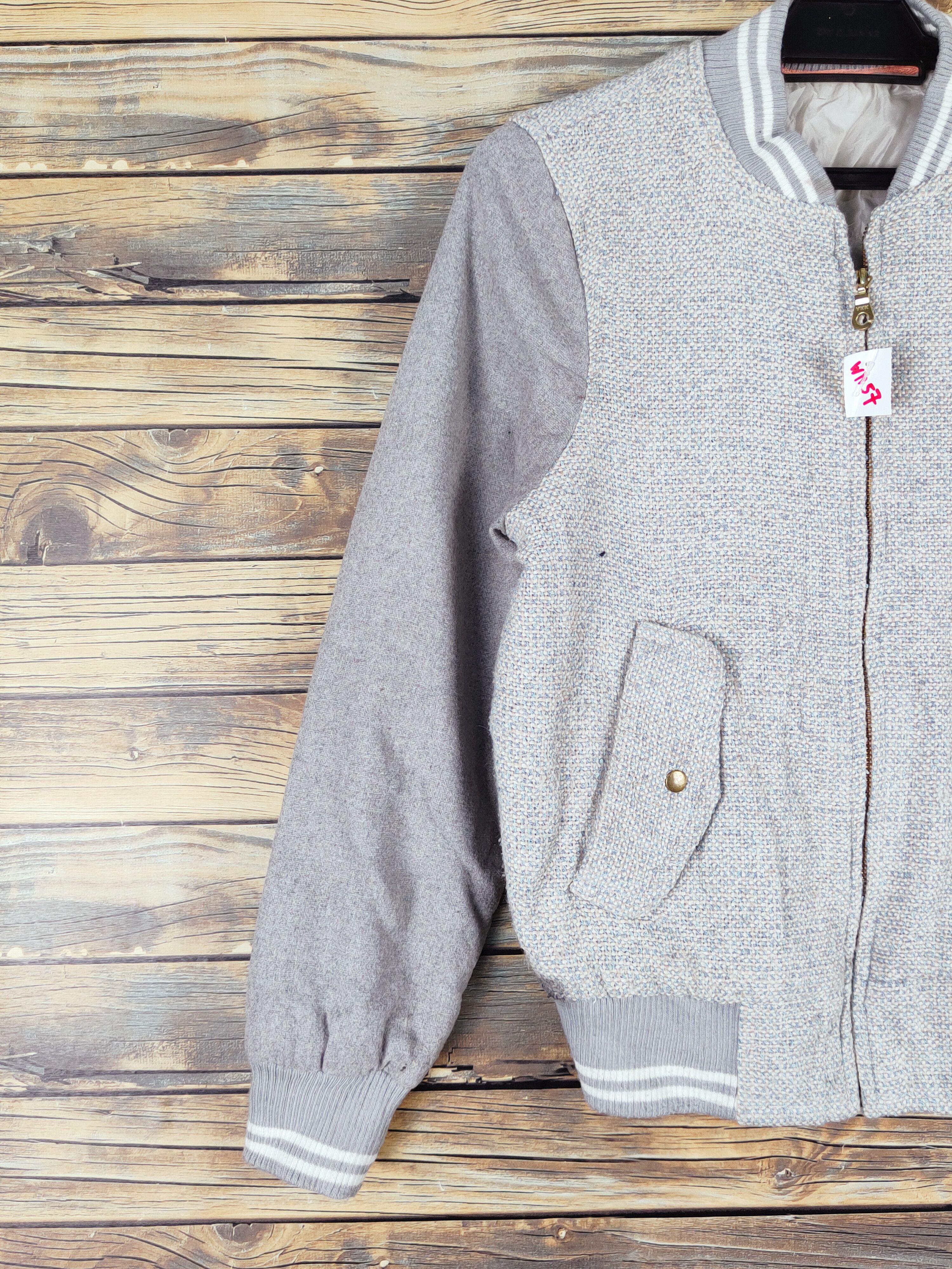 Japanese Brand DL Clice de Paris Gray varsity Jackets #W1157 Size S / US 4 / IT 40 - 3 Thumbnail