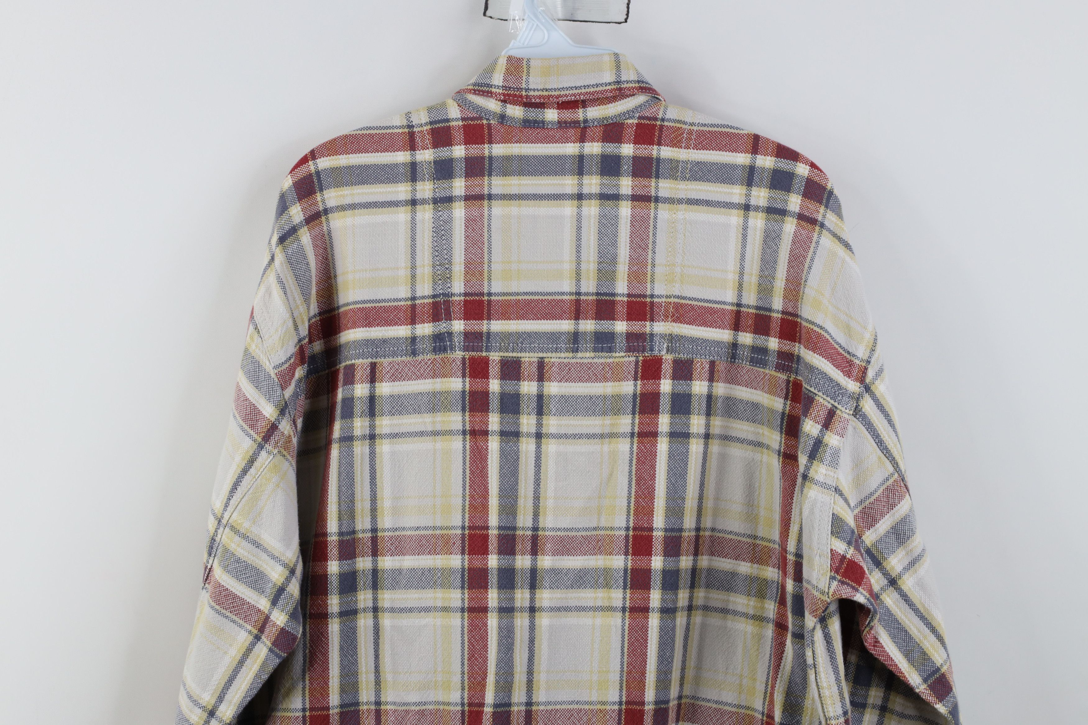 Levi's Vintage 90s Levis Knit Burlap Collared Button Shirt Plaid Size US M / EU 48-50 / 2 - 12 Thumbnail
