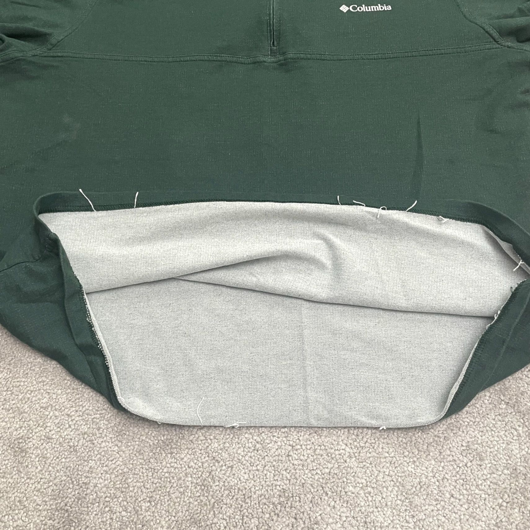 Vintage Columbia Sweatshirt Mens XL Green 1/4 Zip Pullover Cotton Blend Outdoor Casual Shirt? Size US XL / EU 56 / 4 - 4 Thumbnail