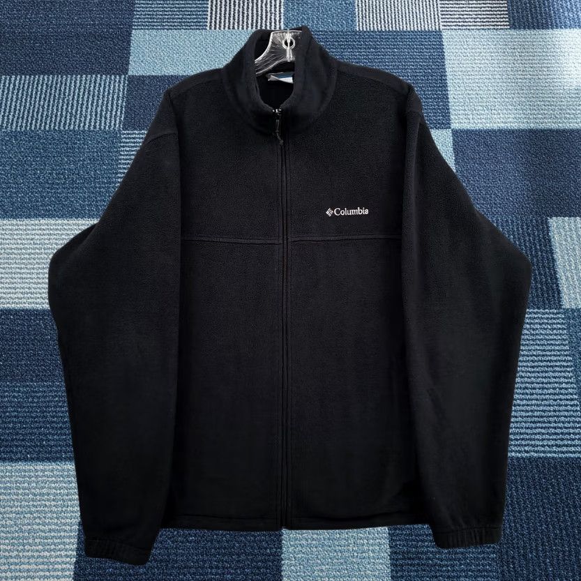 Vintage Columbia Fleece Jacket Mens XL Black Full Zip Outdoor Midweight Jacket Size US XL / EU 56 / 4 - 1 Thumbnail