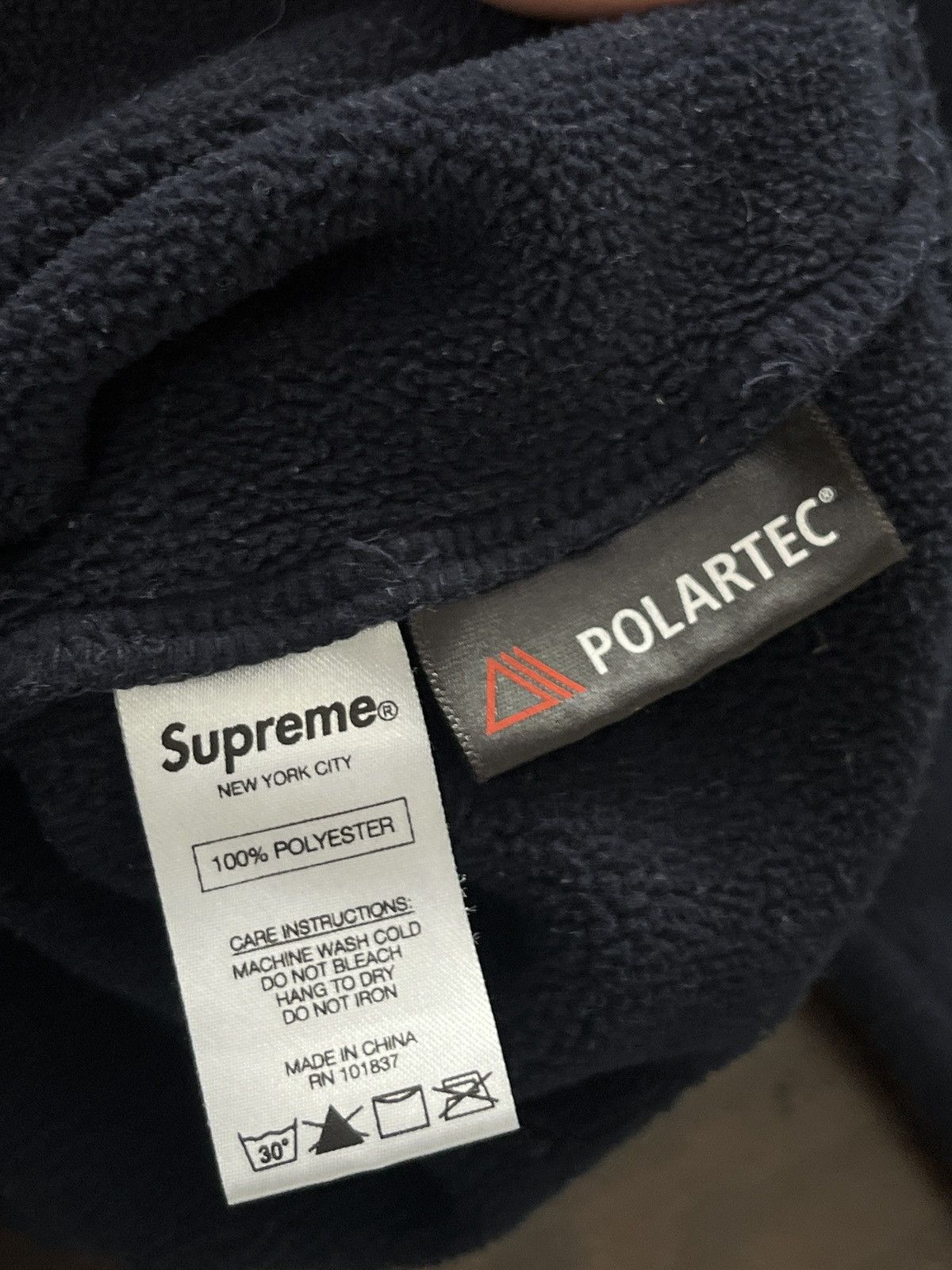 Supreme Supreme Polartec Small Box Logo Hooded Sweatshirt M Navy Size US M / EU 48-50 / 2 - 6 Thumbnail