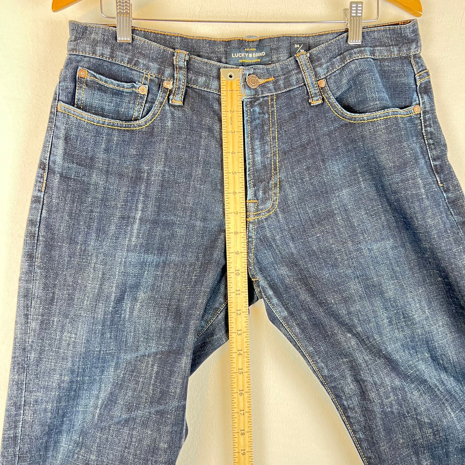 Lucky Brand Lucky Brand Jeans Mens 34x30 Blue 221 Straight Denim Size US 34 / EU 50 - 10 Thumbnail