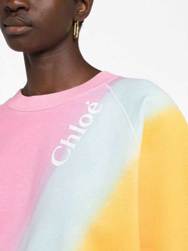 Chloe o1loc1c0425 CHC23 Sweatshirt in Multicolor Size L / US 10 / IT 46 - 3 Thumbnail