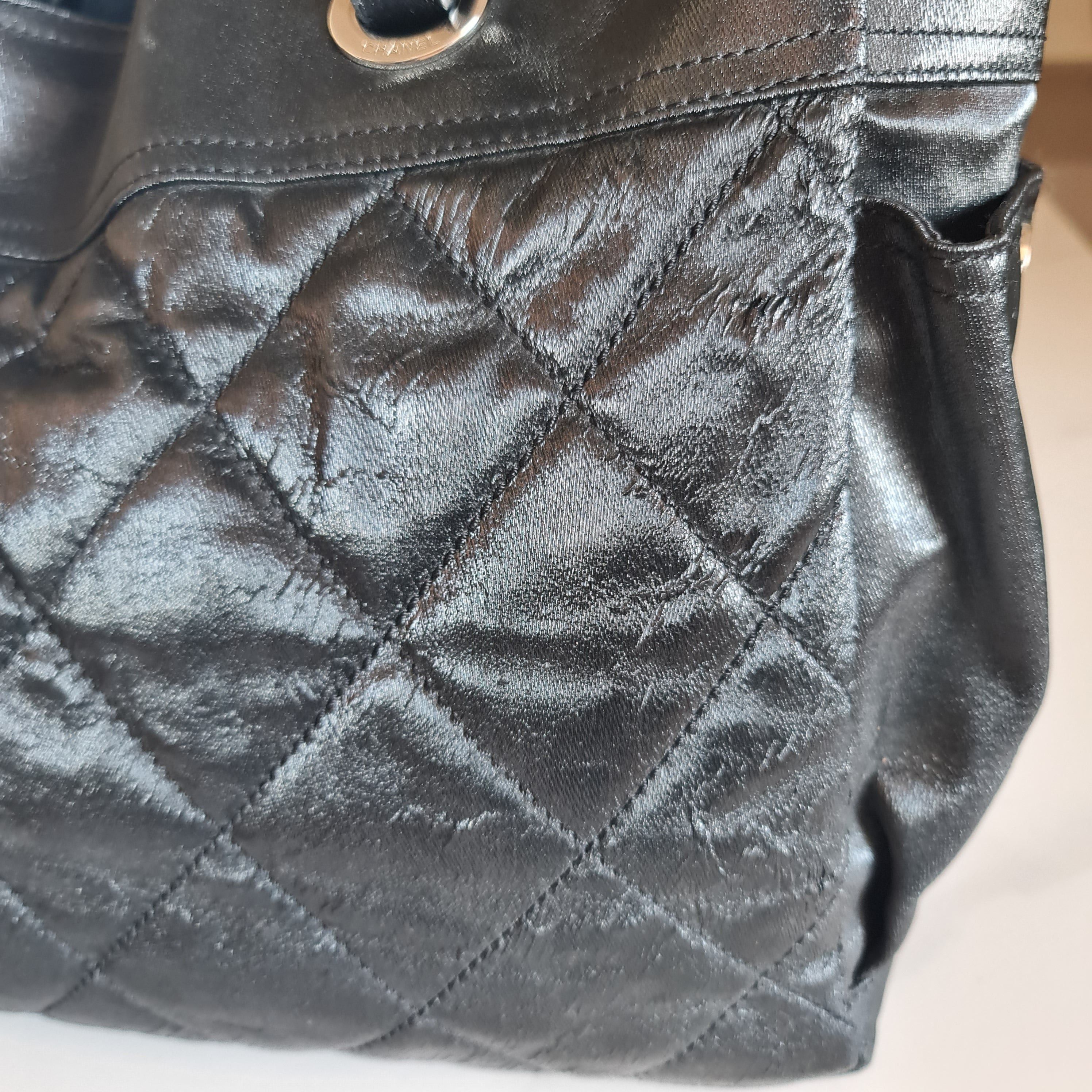 Chanel Chanel Black Fabric Biarritz Tote Bag Size ONE SIZE - 4 Thumbnail