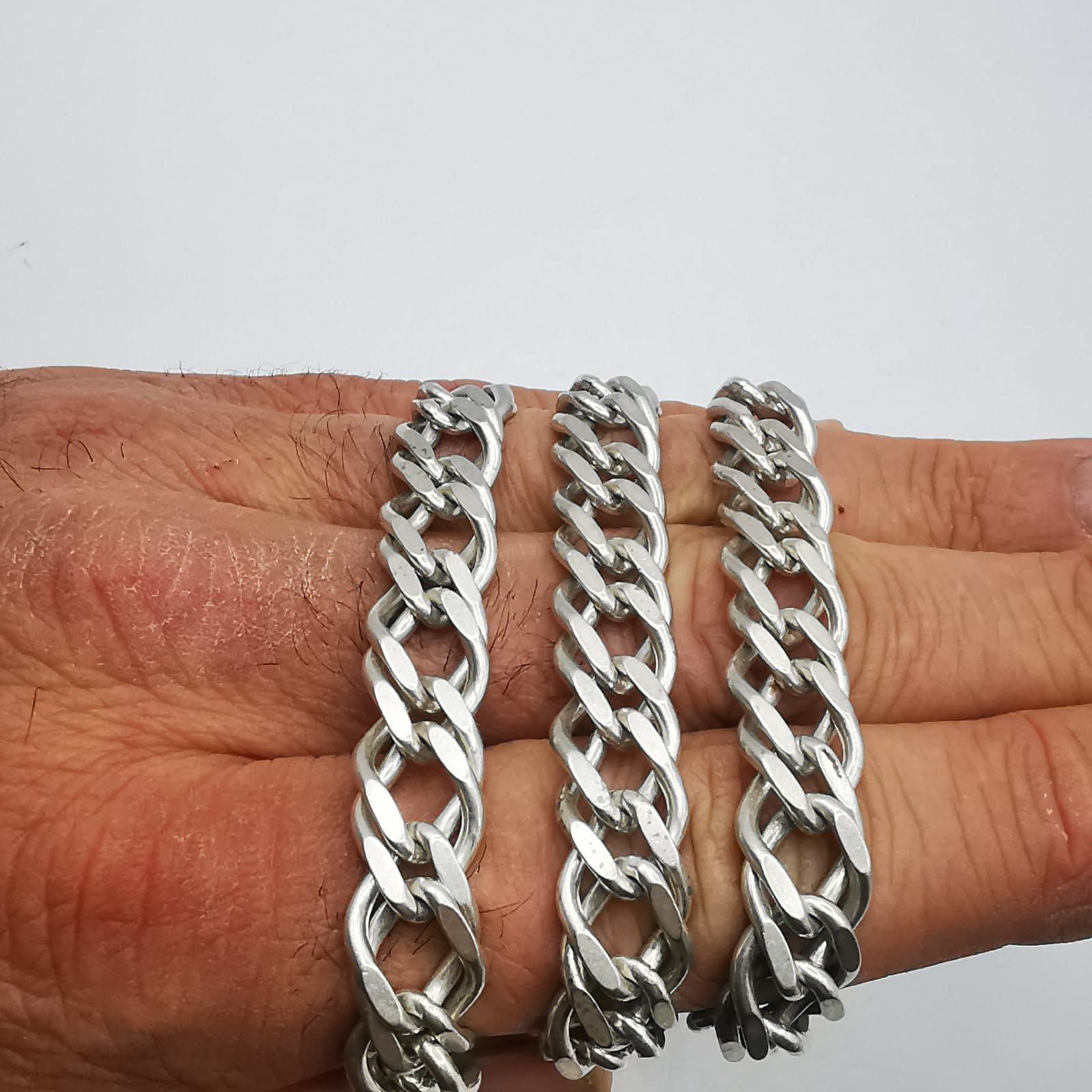 Sterling Silver Vintage Massive Chain 925 Sterling Silver,Signature 67,01g Size ONE SIZE - 6 Thumbnail