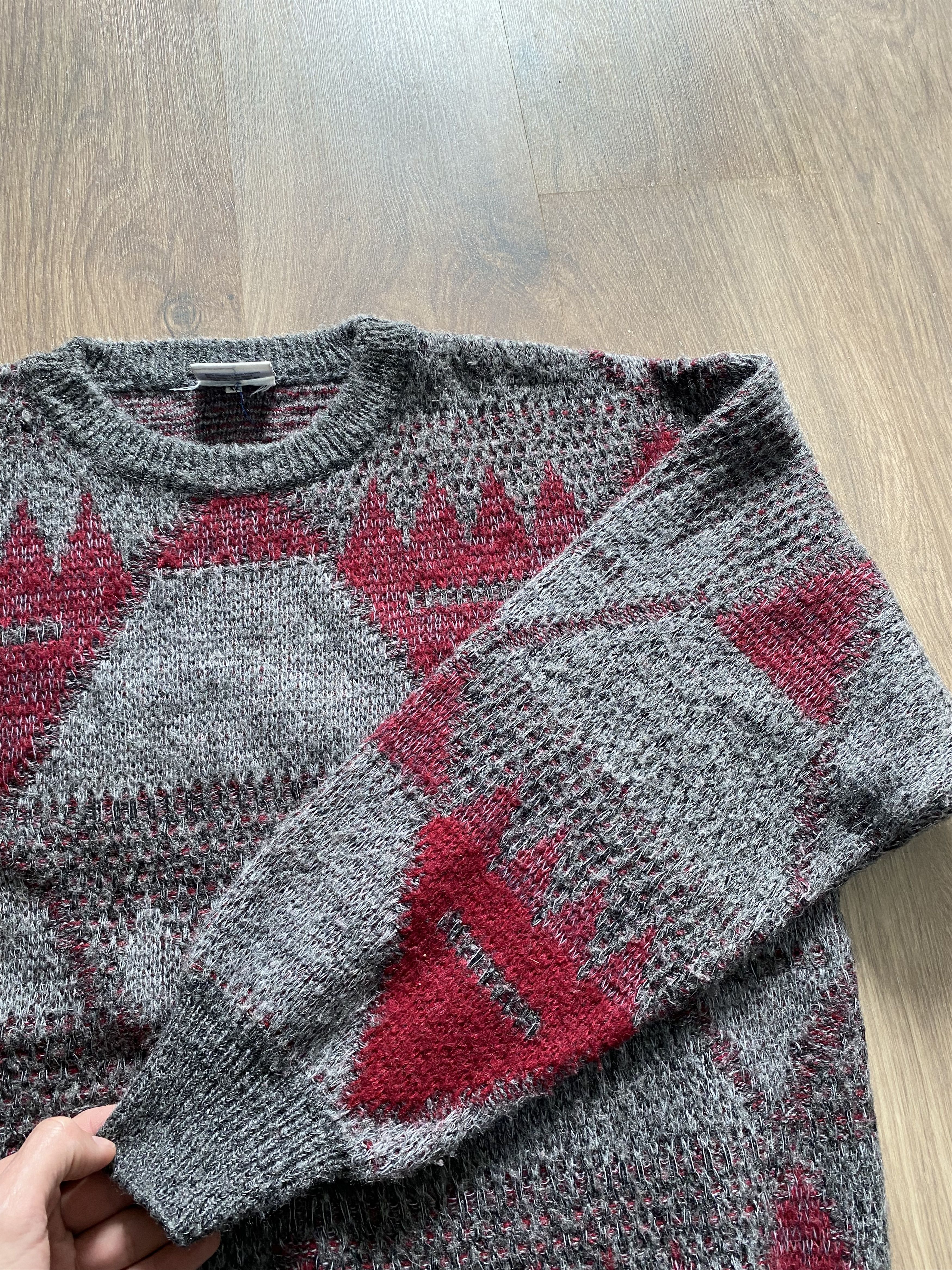 Vintage Yves Saint Laurent abstraction Alpaca wool sweater