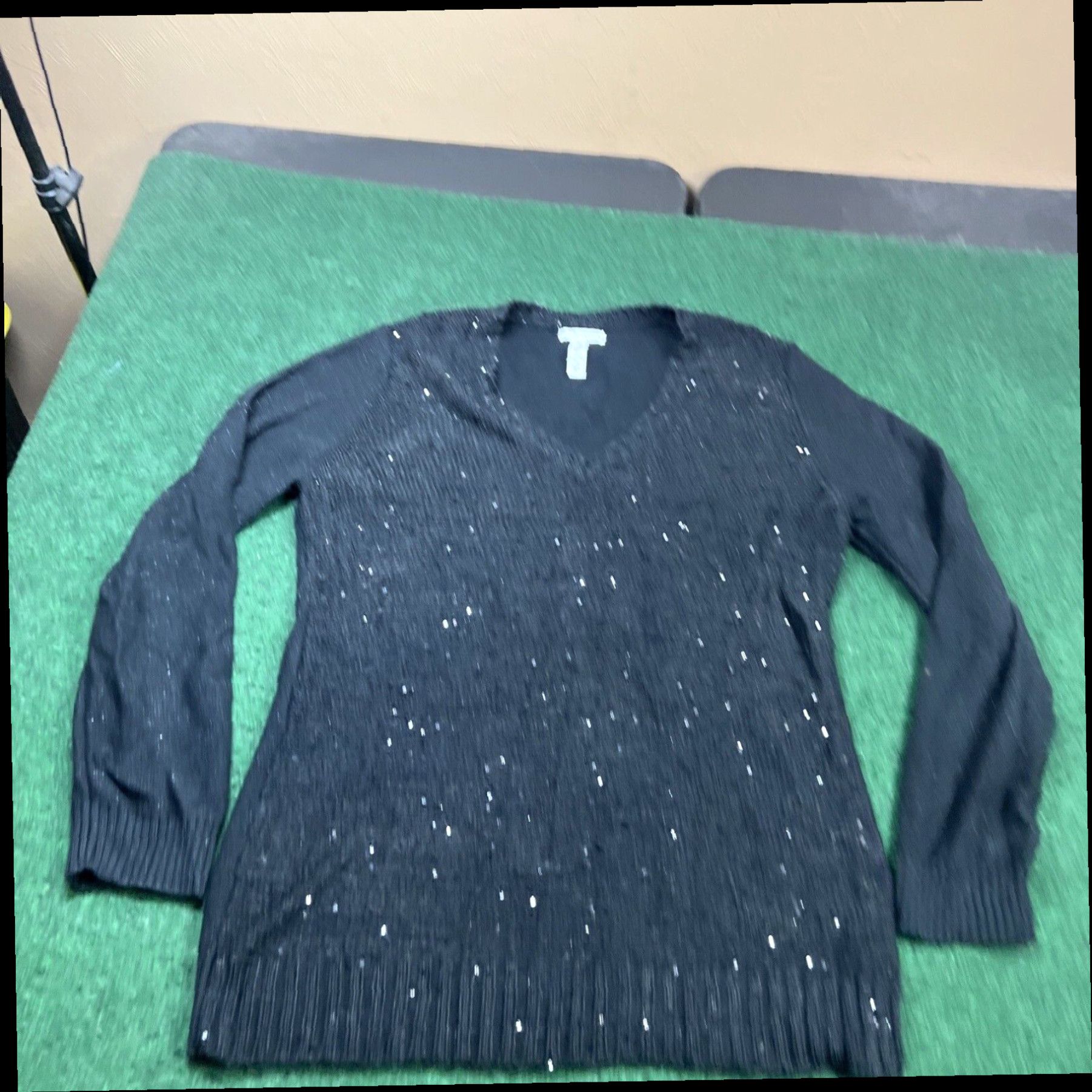 Charter Club CHARTER CLUB Sweater Size XL Black With Sequin Design Luxury Soft Size XL / US 12-14 / IT 48-50 - 1 Thumbnail