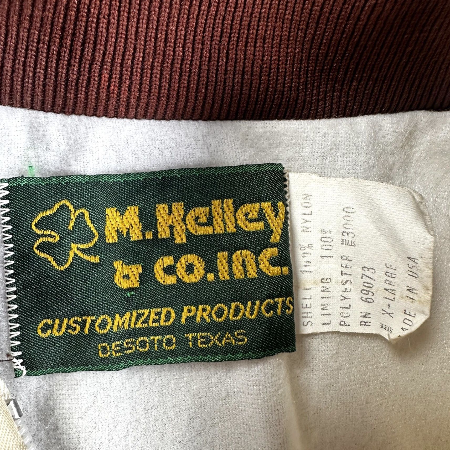 CO VINTAGE M. Kelley & Co. Inc Jacket Mens XL Beige Satin Bomber Church's Fried Chicken Shirt Size US XL / EU 56 / 4 - 3 Thumbnail