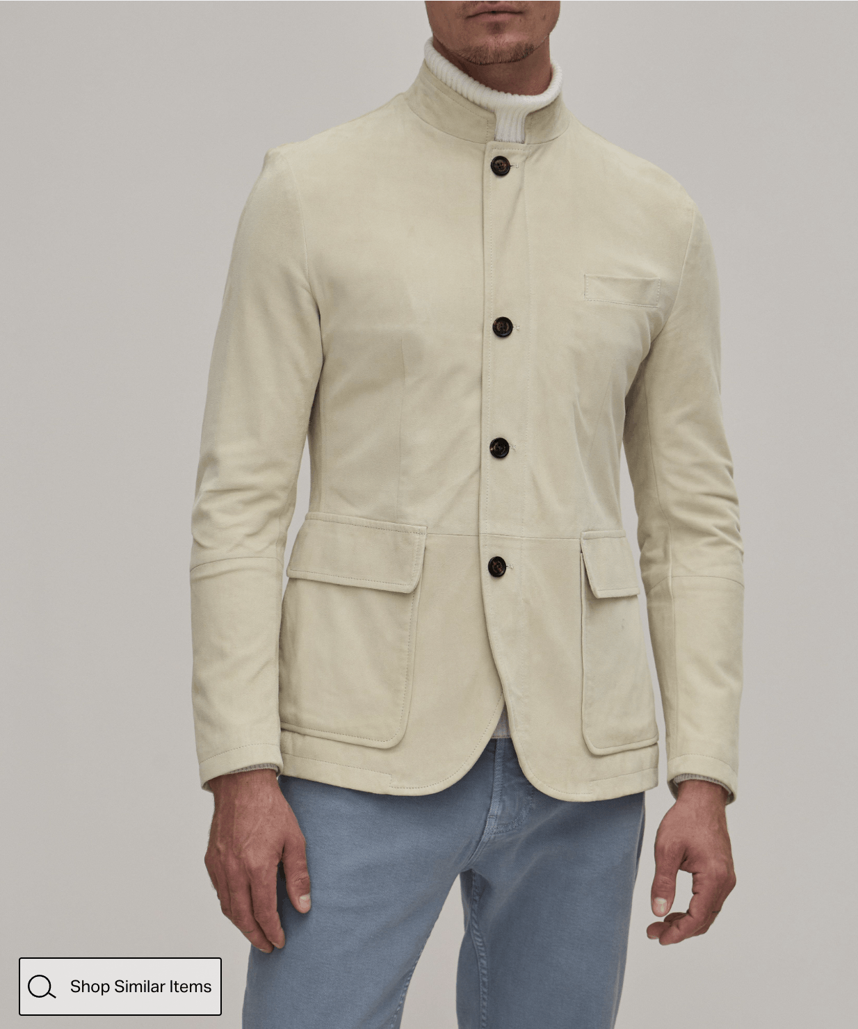 Eleventy Unreal Eleventy Lambskin Suede & White Goose Down Jacket Size US L / EU 52-54 / 3 - 1 Thumbnail