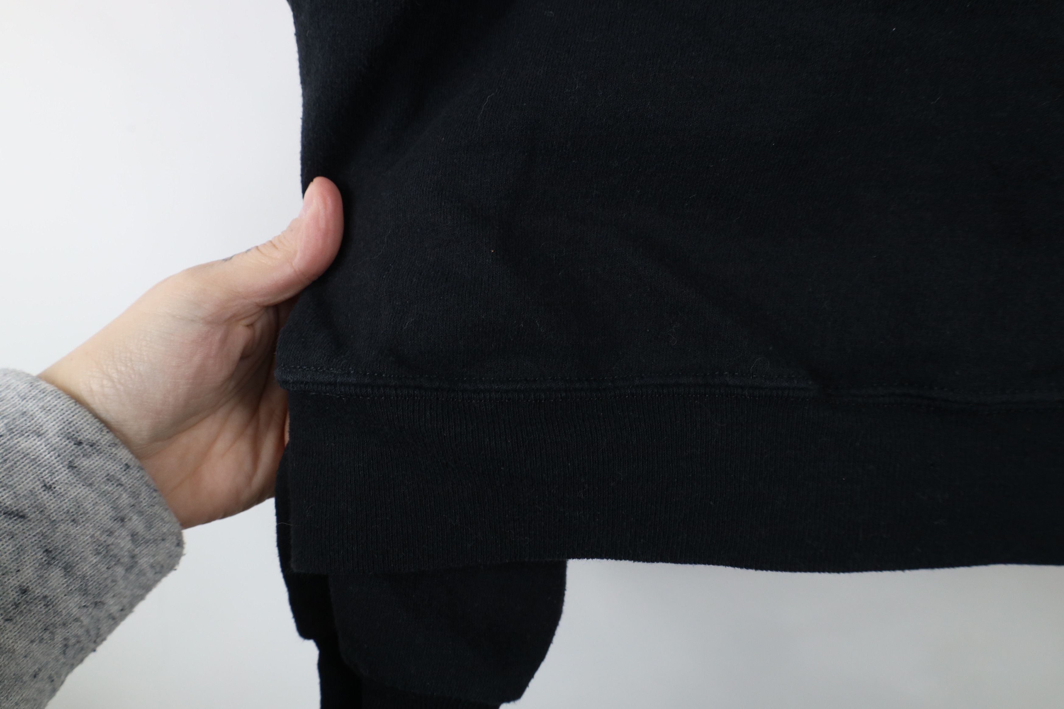 Vintage Vintage 90s Streetwear Faded Blank Hoodie Sweatshirt Black Size US L / EU 52-54 / 3 - 8 Thumbnail