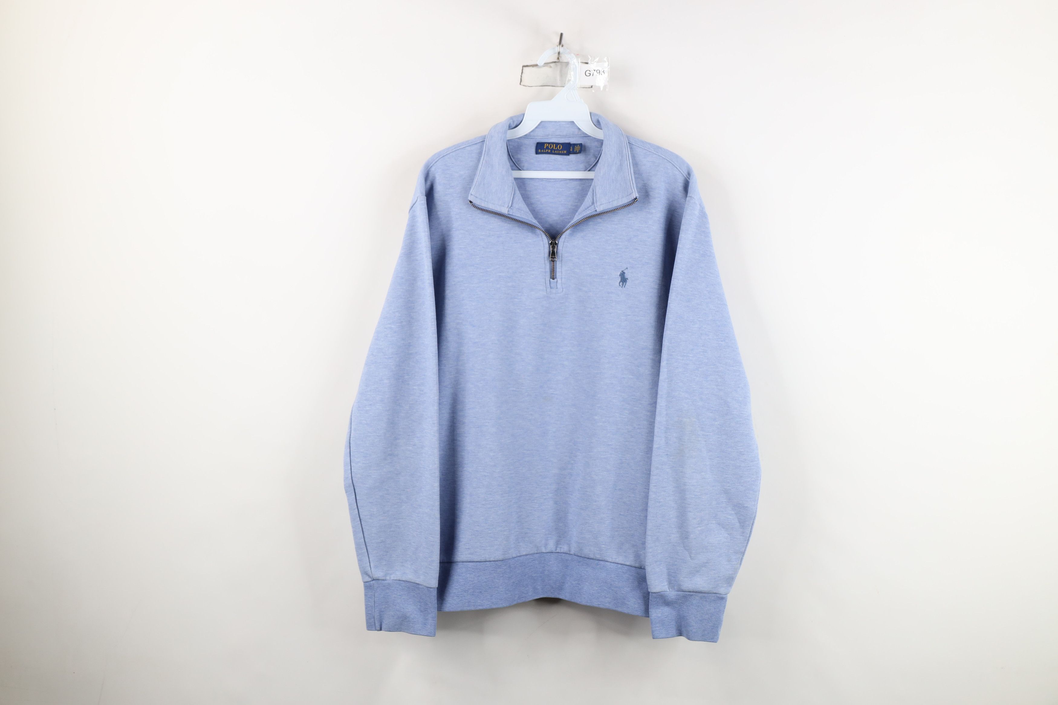 Ralph Lauren Ralph Lauren Cotton Touch Half Zip Pullover Sweater Blue Size US L / EU 52-54 / 3 - 1 Thumbnail
