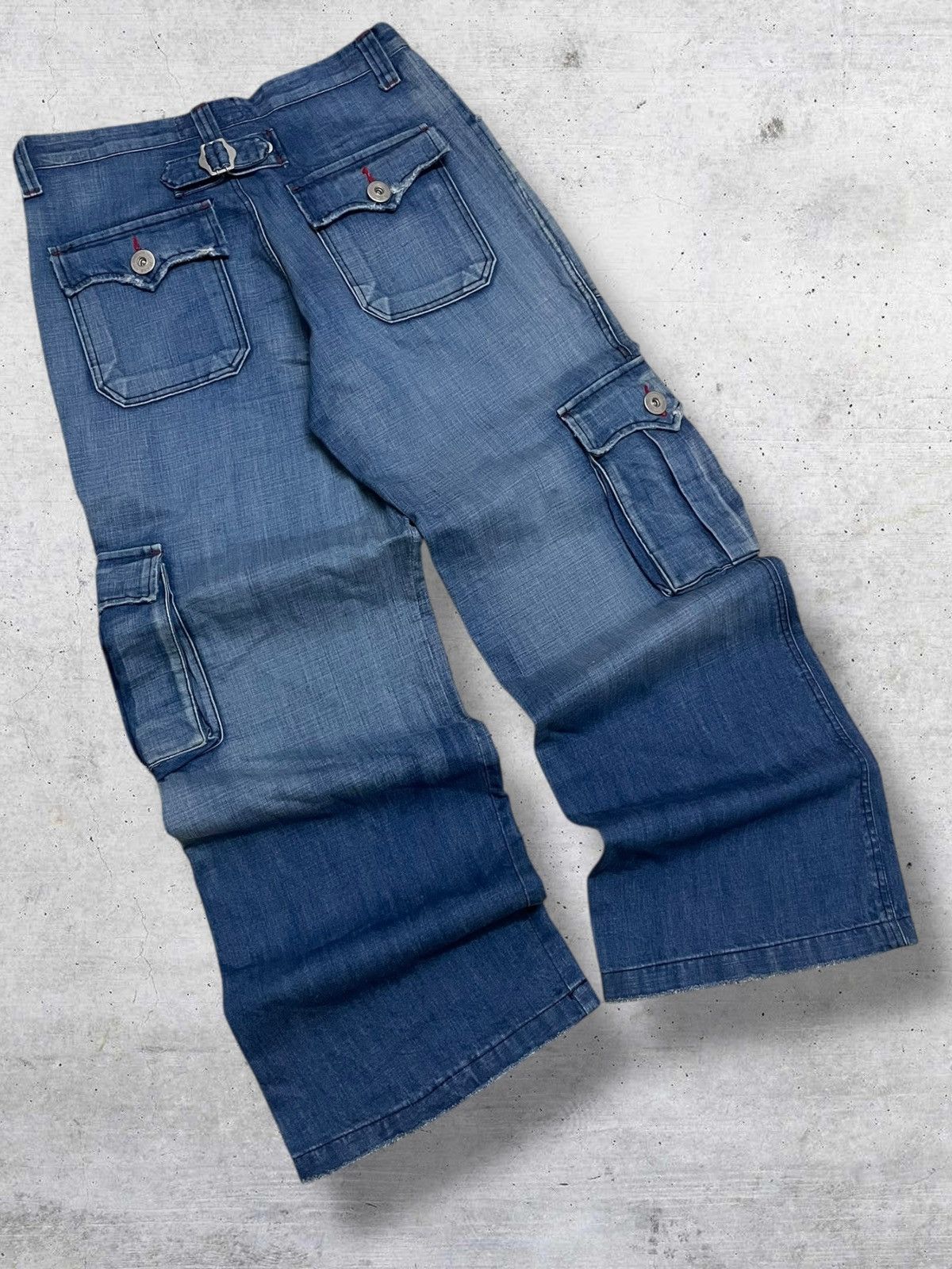GOA MOUNTED POLICE 1990S JAPAN DESIGNER BAGGY MULTIPOCKET DENIM Size US 32 / EU 48 - 8 Thumbnail