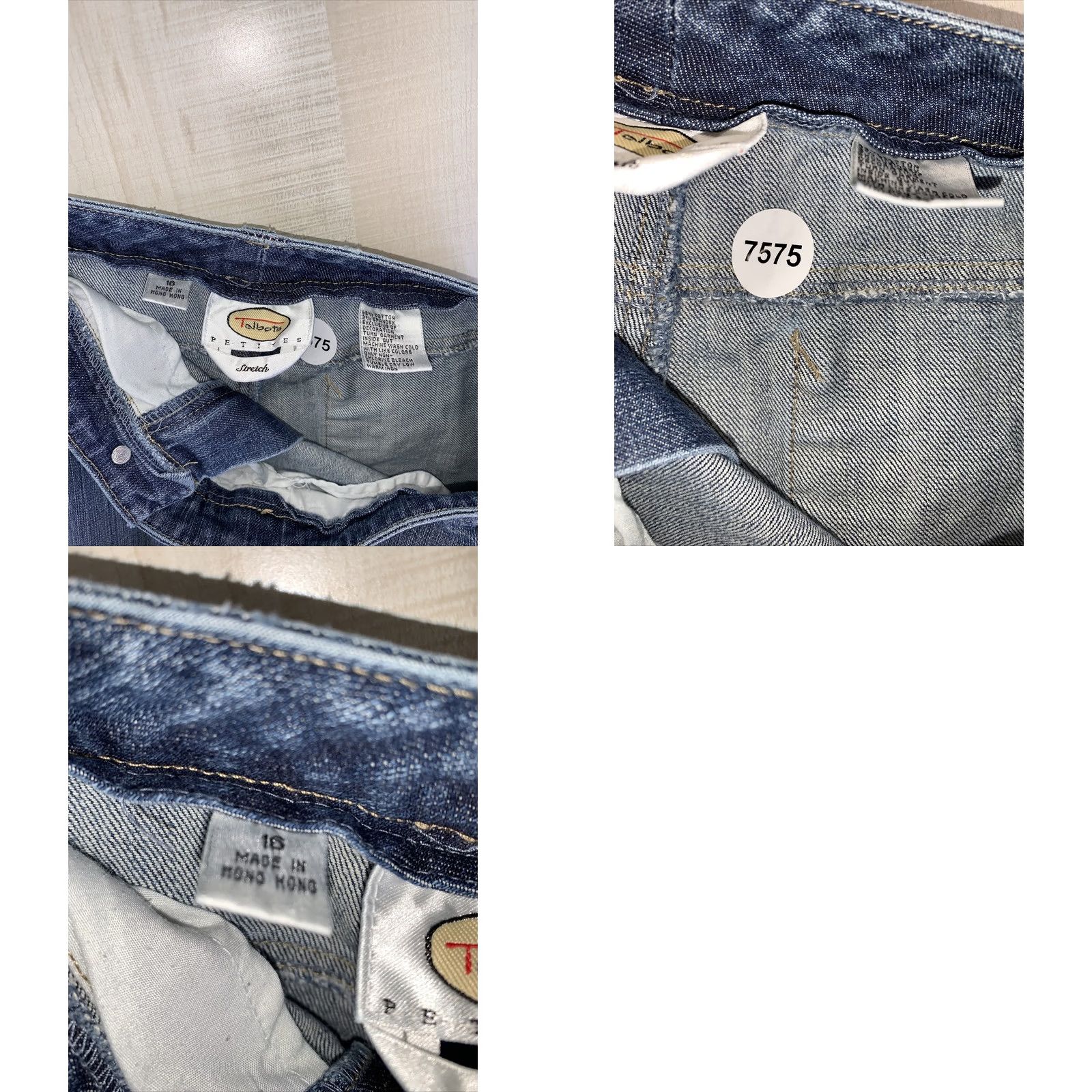 Talbots Talbots Petites Stretch Embroidered Denim Jeans Womens Size 12P Blue Cotton Blend Straight - Mens? Size 34" / US 12 / IT 48 - 8 Thumbnail