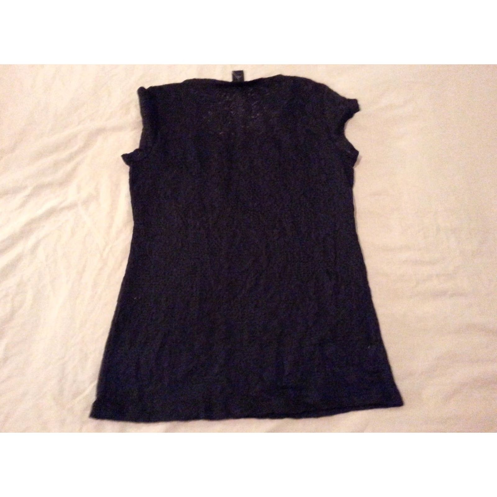 Ann Taylor Womens Ann Taylor Shirt M Medium Black Blouse Size M / US 6-8 / IT 42-44 - 2 Thumbnail