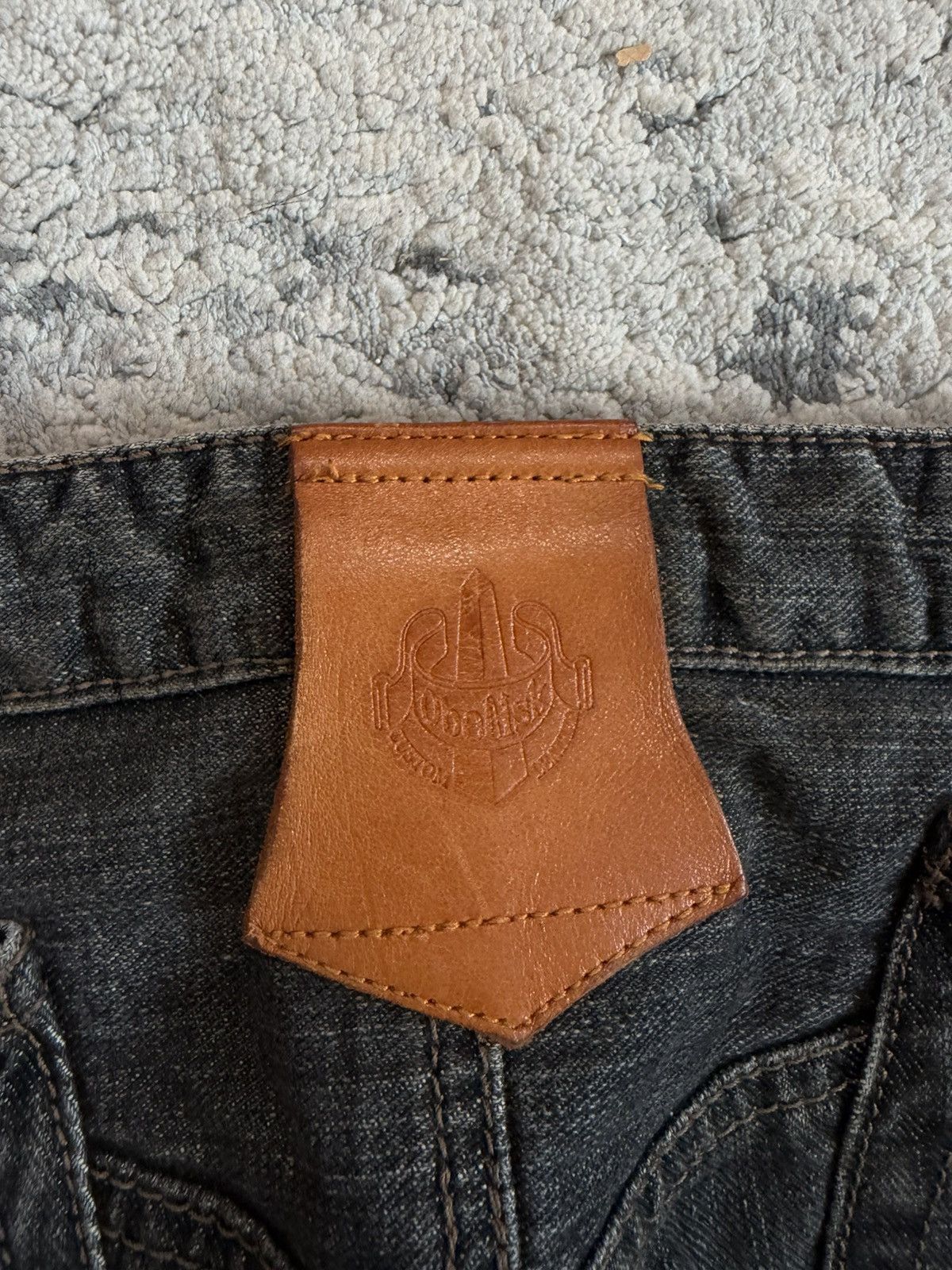 Obelisk Black Fringe Distressed Flare Curved Denim Size US 32 / EU 48 - 10 Thumbnail