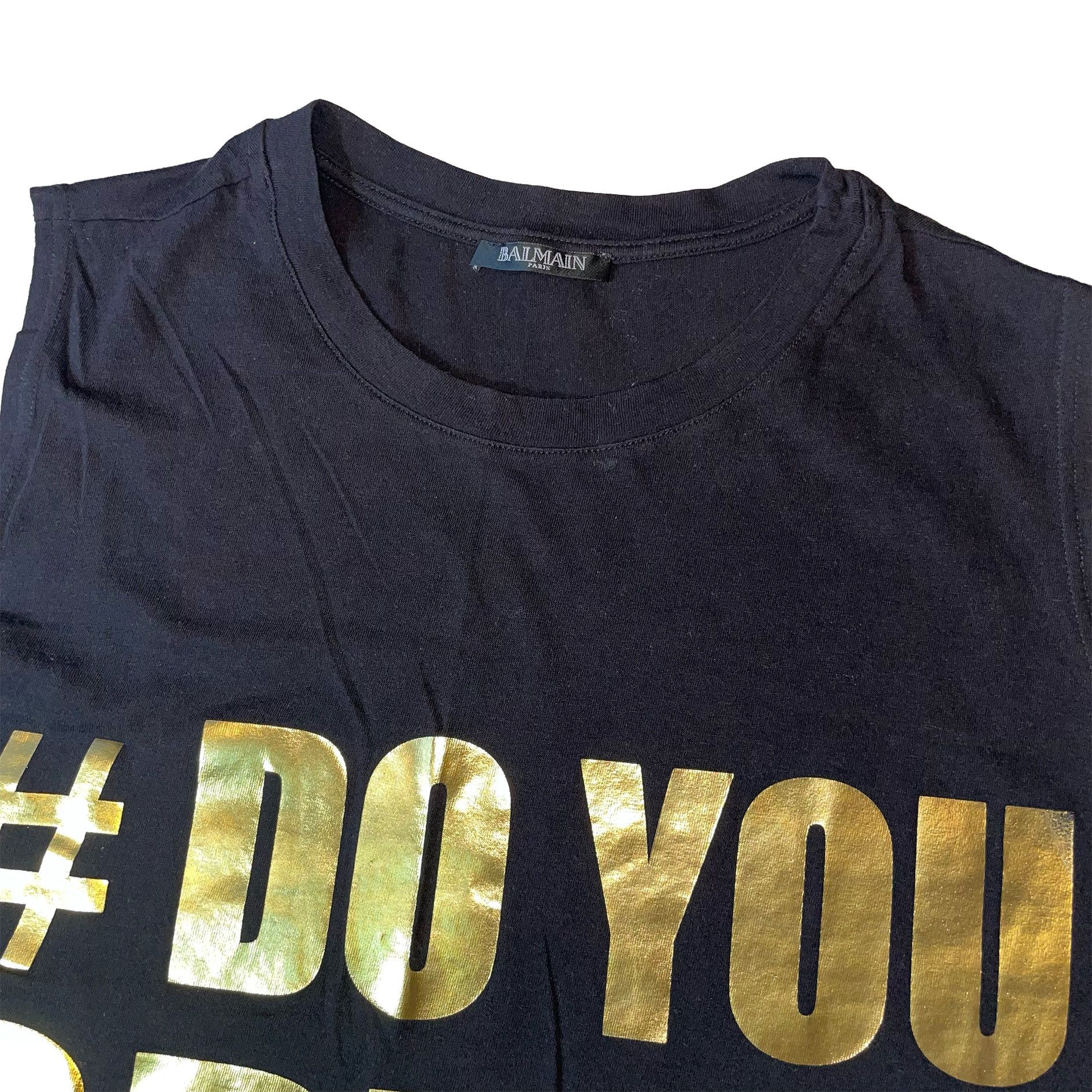 Balmain #DOYOUSPEAKBALMAIN Sleeveless Top Size M / US 6-8 / IT 42-44 - 3 Thumbnail
