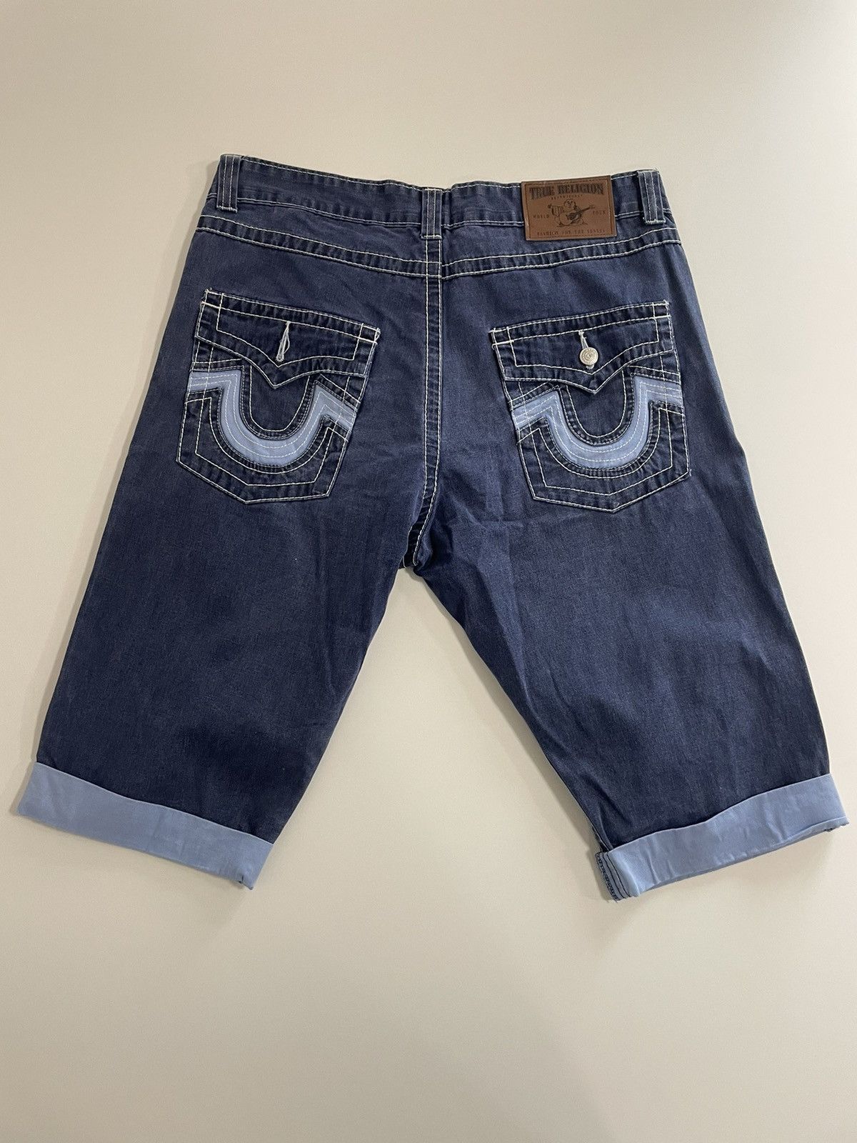 Japanese Brand True Religion Shorts Denim Jeans Blue Size US 34 / EU 50 - 2 Thumbnail