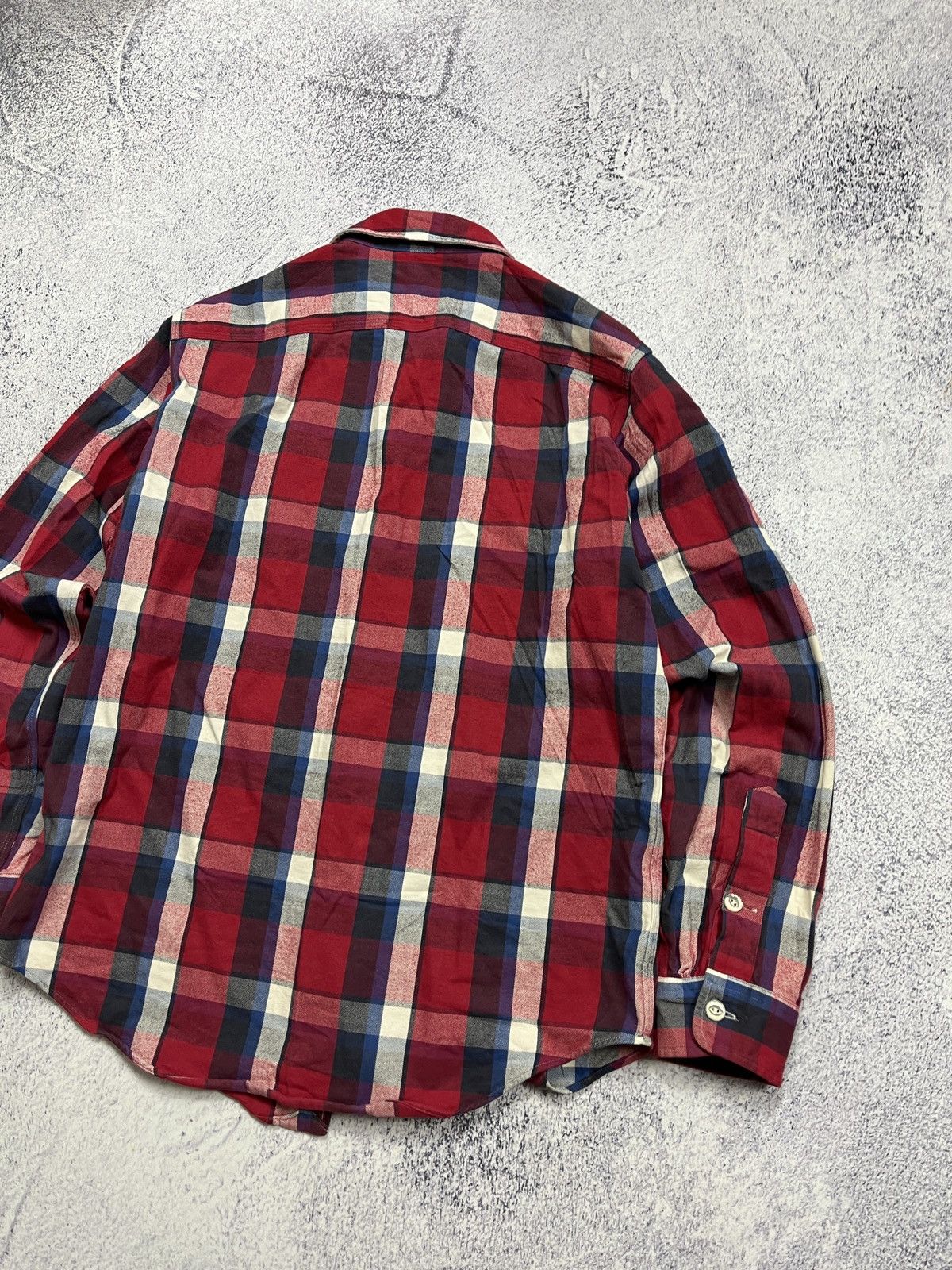 Polo Ralph Lauren × Ralph Lauren × Vintage Polo Ralph Lauren US Naval Res. Plaid Cheked Shirt Flannel Size US M / EU 48-50 / 2 - 17 Thumbnail