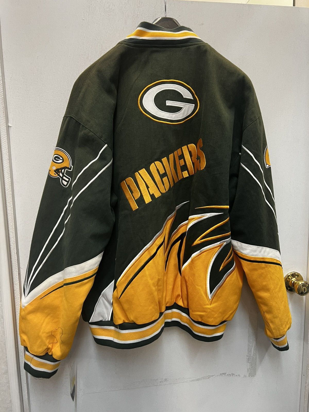 NFL Vintage Green Bay Packers Sawtooth NFL Mens Coat RARE Size US XXL / EU 58 / 5 - 2 Thumbnail