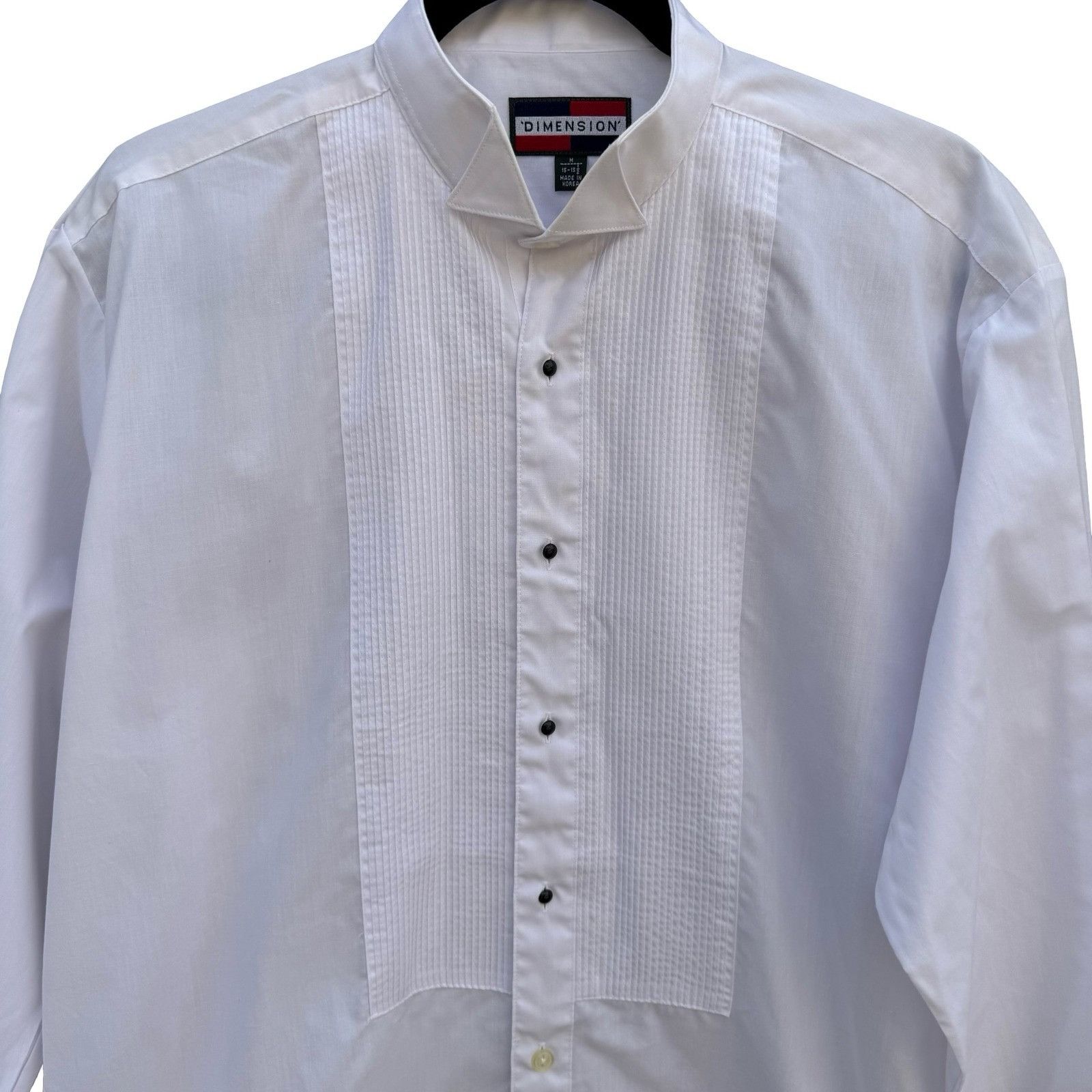 Other Dimension Mens White Wing Tip Collar Pleated Bib Tuxedo Dres Size US M / EU 48-50 / 2 - 3 Thumbnail
