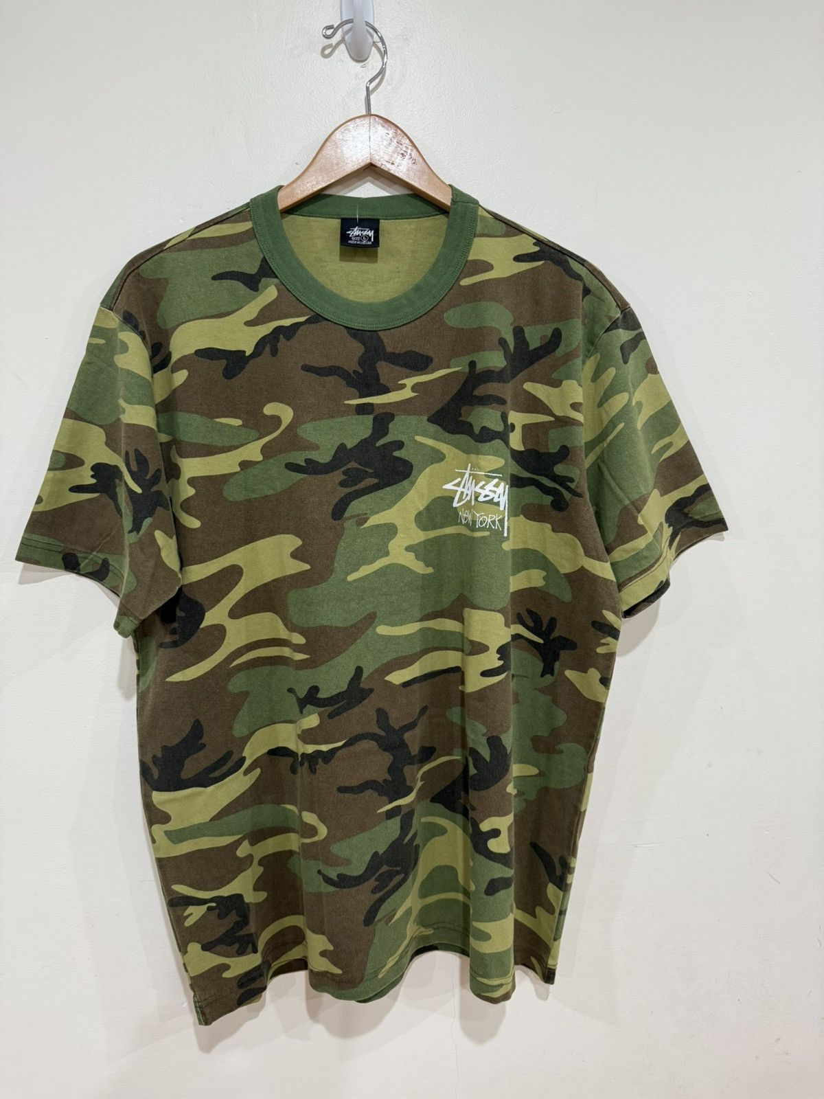 Stussy Stussy New York Exclusive Camo Stock Logo T-Shirt Tee | Grailed