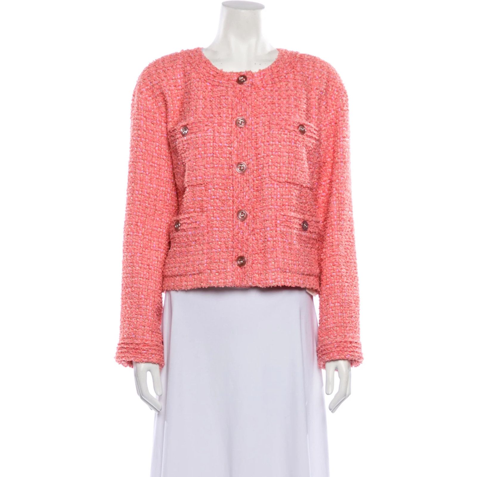 Chanel Chanel Button Runway Long Sleeve Tweed Jacket 42 Size M / US 6-8 / IT 42-44 - 9 Thumbnail