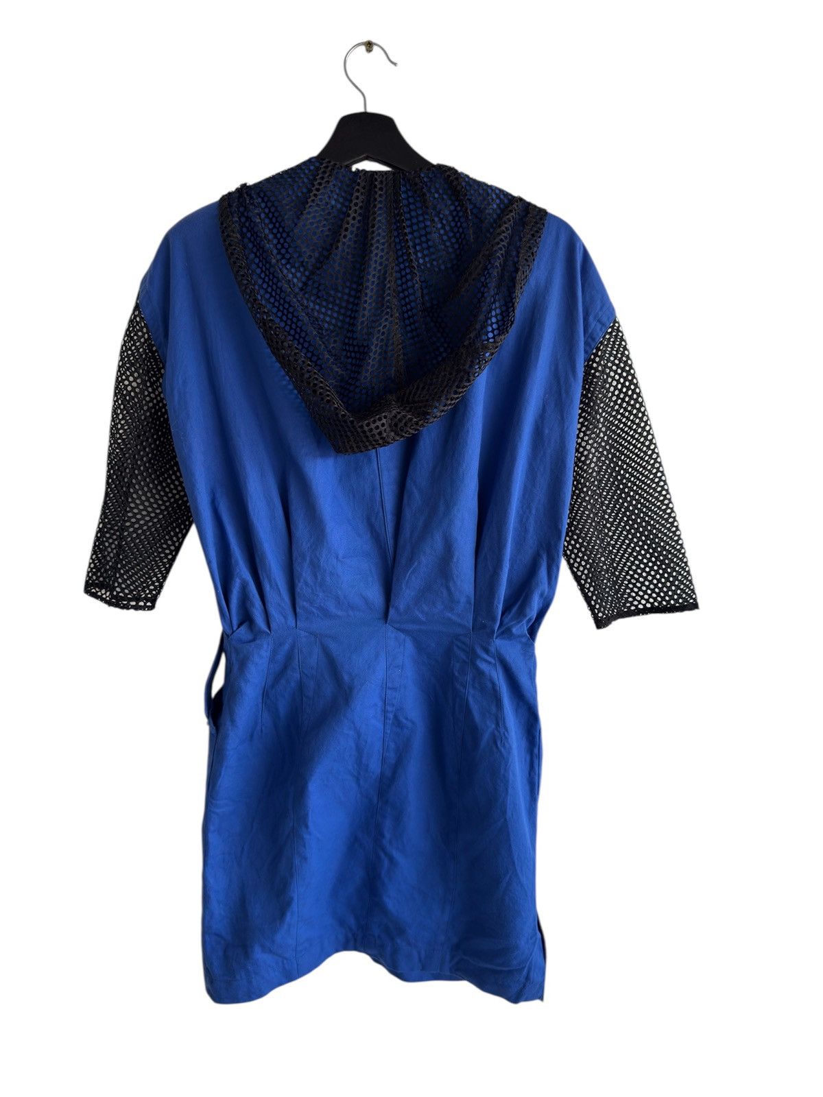 Thierry Mugler Vintage Thierry Mugler Punk Gothic Blue Dress with Mesh Hood Size M / US 6-8 / IT 42-44 - 2 Thumbnail