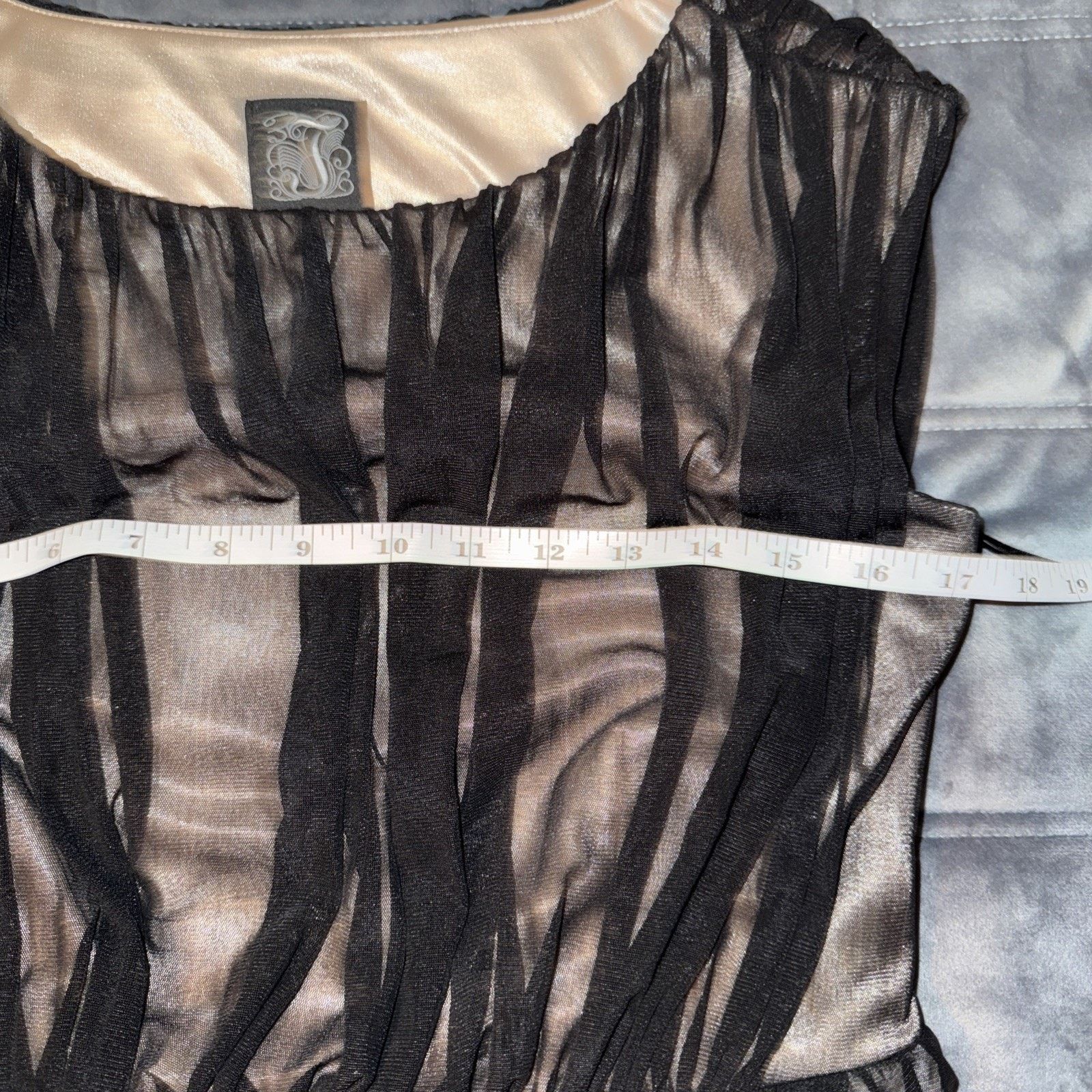 Other Women’s Black Sheer Peplum Pleated Dress Goth Party Sz 8 Size M / US 6-8 / IT 42-44 - 7 Thumbnail