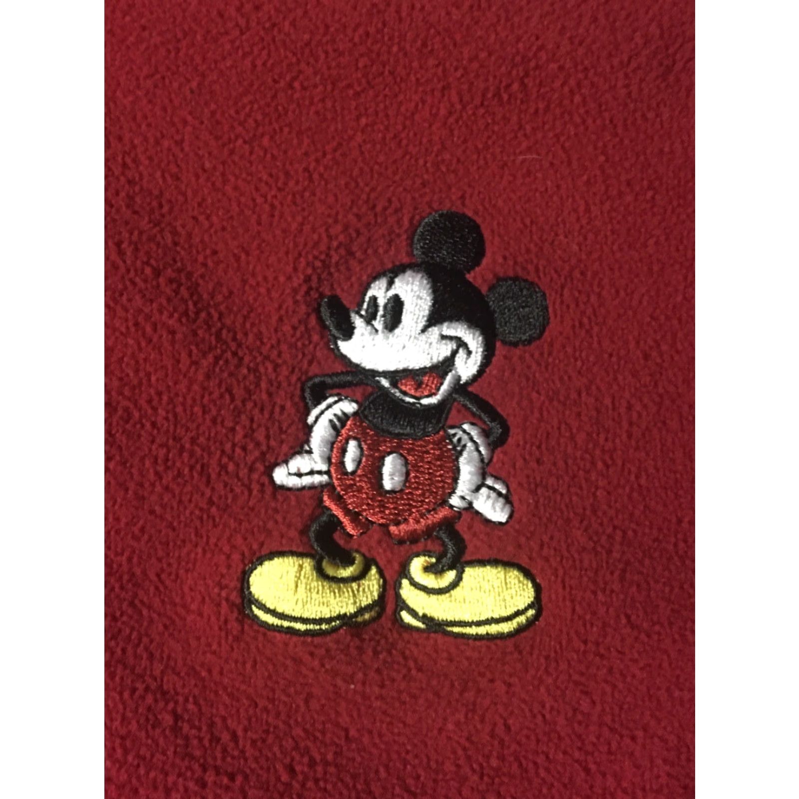 Disney VINTAGE Mickey Mouse Fleece Jacket Men's XL Red 90s Disney Cartoon Hip Hop 80s Theme Park Coat Size US XL / EU 56 / 4 - 2 Thumbnail