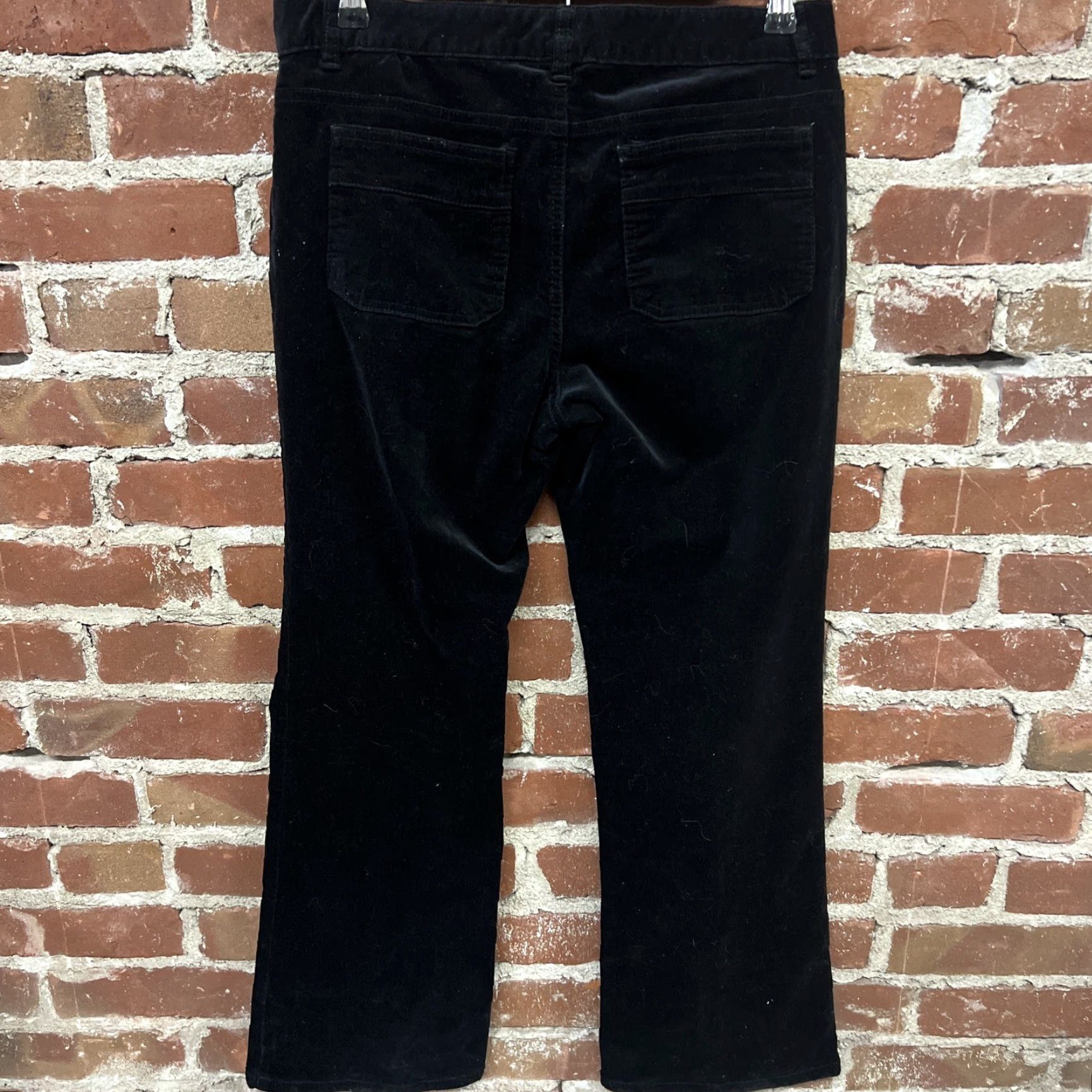 Michael Kors Michael Kors Pants Women's 10P Black Cotton Blend Velour Dress Pants Straight Leg Office Formal Casual Holiday Size 32" / US 10 / IT 46 - 3 Thumbnail