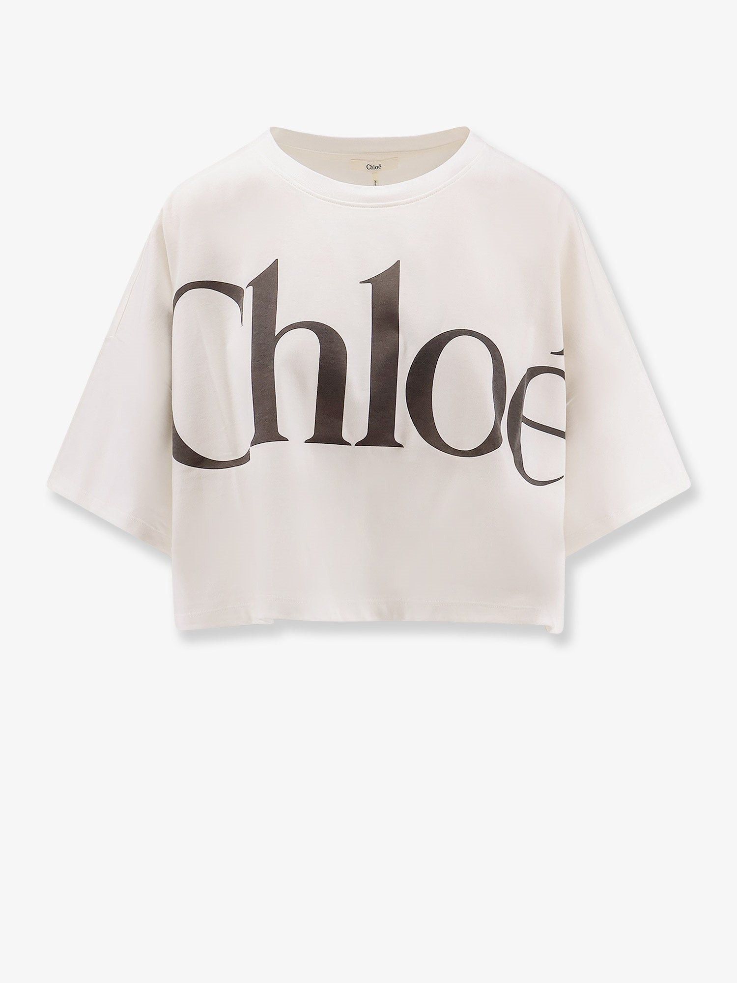 Chloe Cotton T-Shirt With Maxi Logo On The Front Size M / US 6-8 / IT 42-44 - 1 Thumbnail