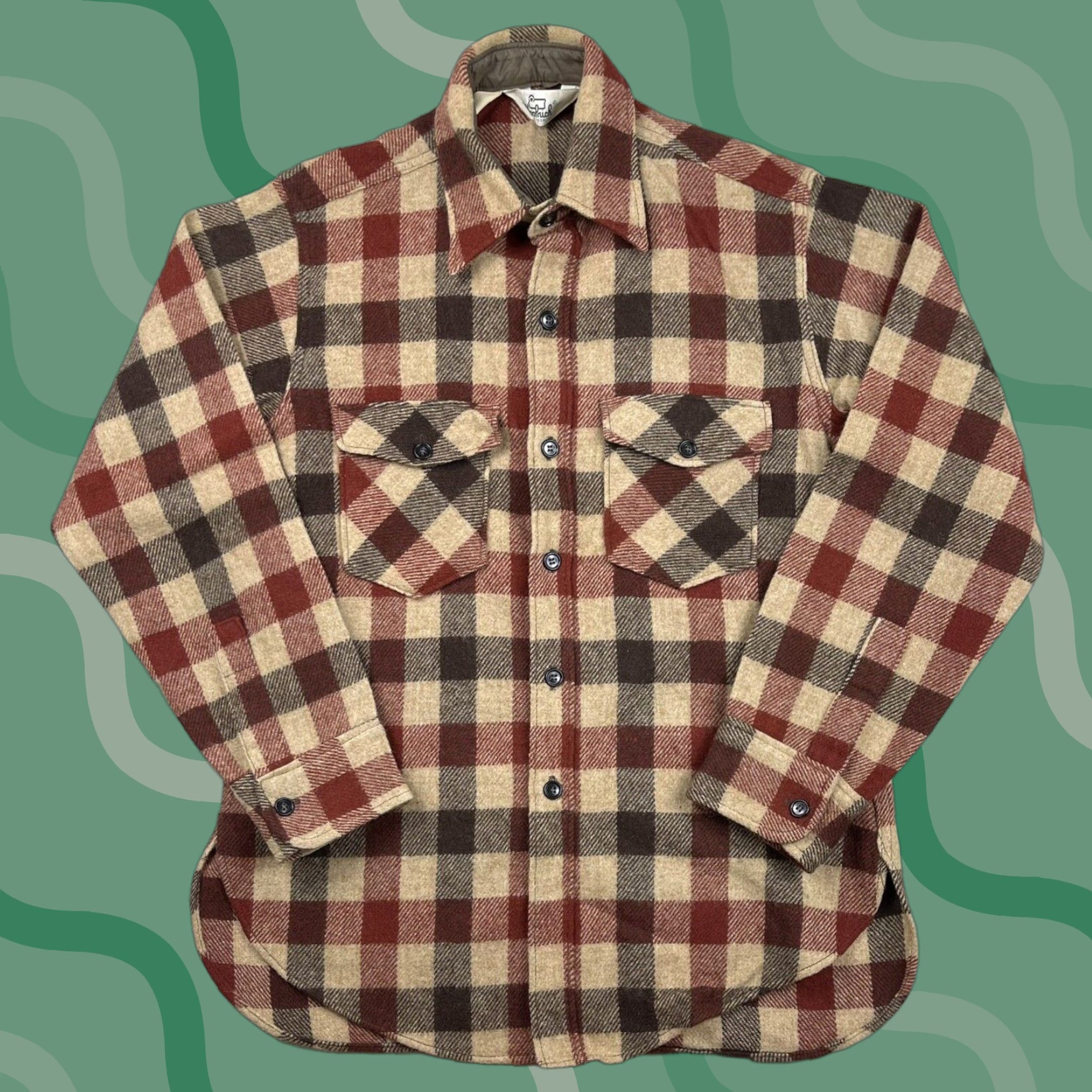 Vintage VINTAGE Woolrich 60s Plaid Flannel Shirt Adult Medium Brown Thick Hunting Mens Size US M / EU 48-50 / 2 - 1 Thumbnail