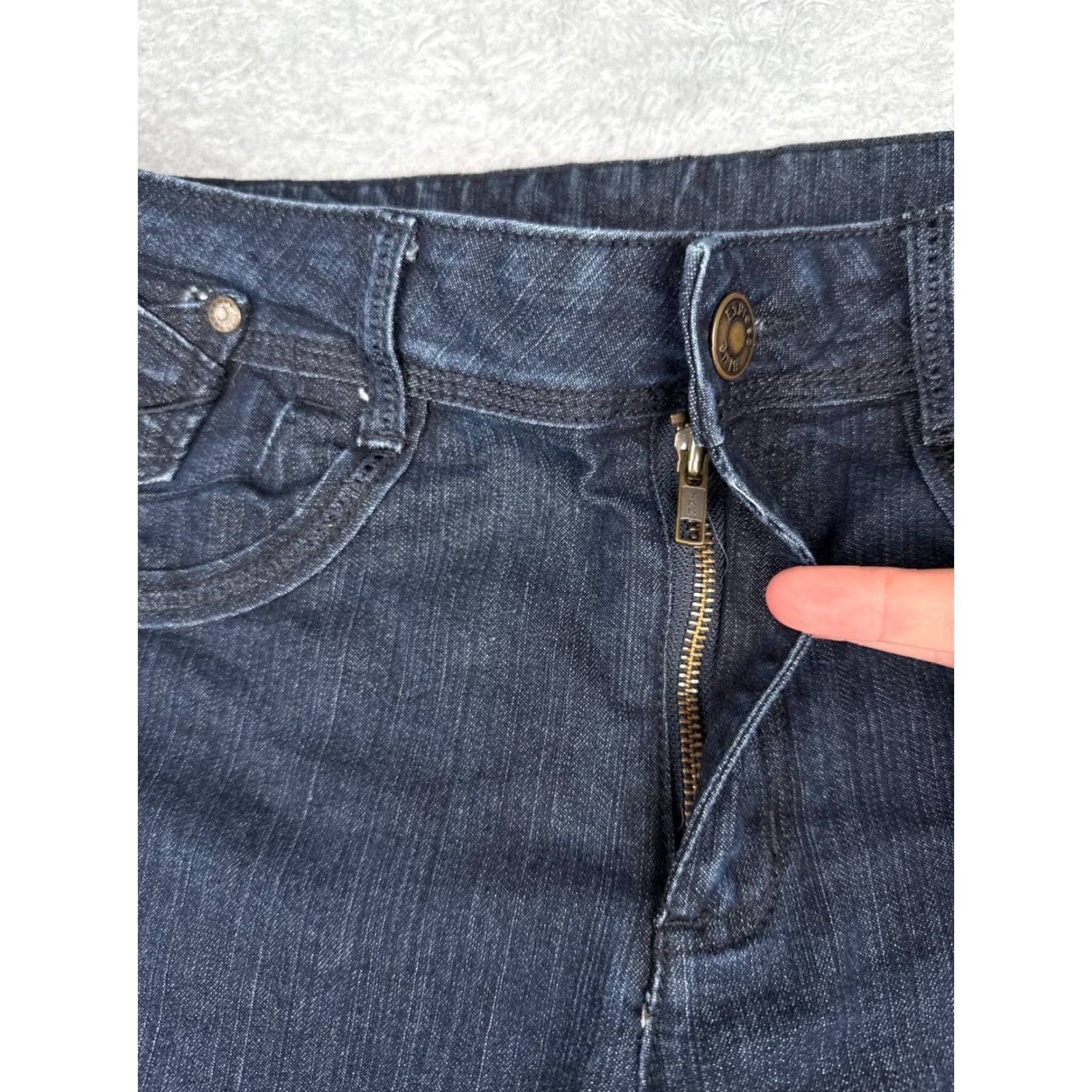Vintage Rockmans Jeans Womens 32x25 Blue Denim Straight Leg Mid Rise Cotton Size 34" / US 12 / IT 48 - 5 Thumbnail