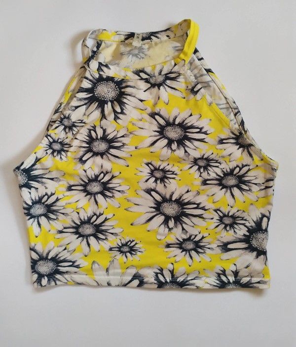 Other Crop top floral yellow coquette alternative y2k cottagecore Size M / US 6-8 / IT 42-44 - 4 Thumbnail