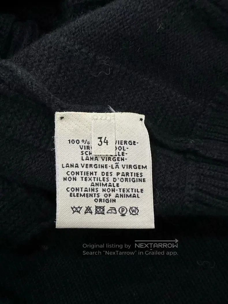 Hermes Hermes Black Embossed Wool Long Knit Open Cardigan Coat Size XXS / US 00 / IT 34 - 5 Thumbnail