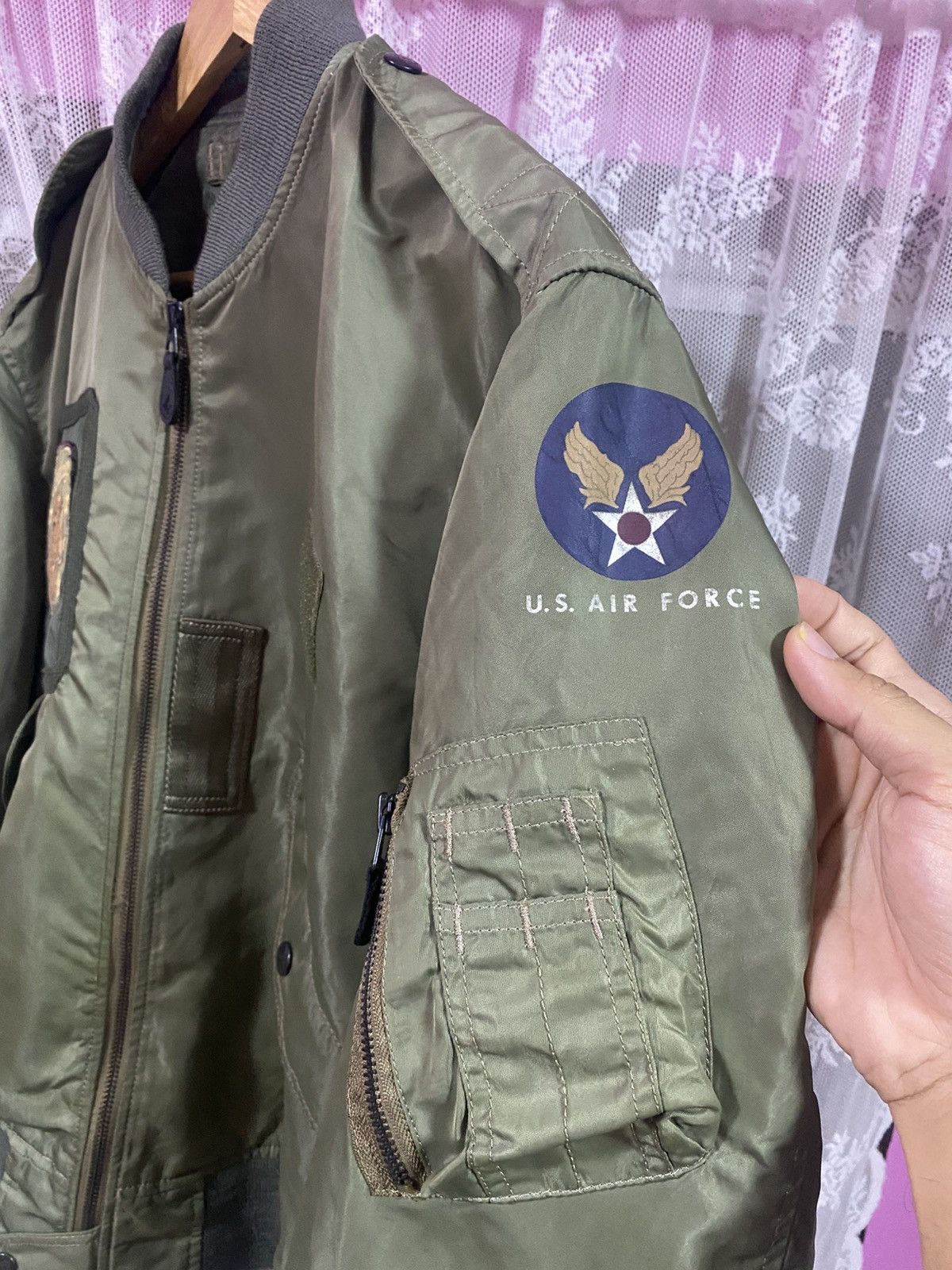 Tedman × Vintage Vintage Ted Company USAF Bomber Jacket Olive Green Size US M / EU 48-50 / 2 - 11 Thumbnail