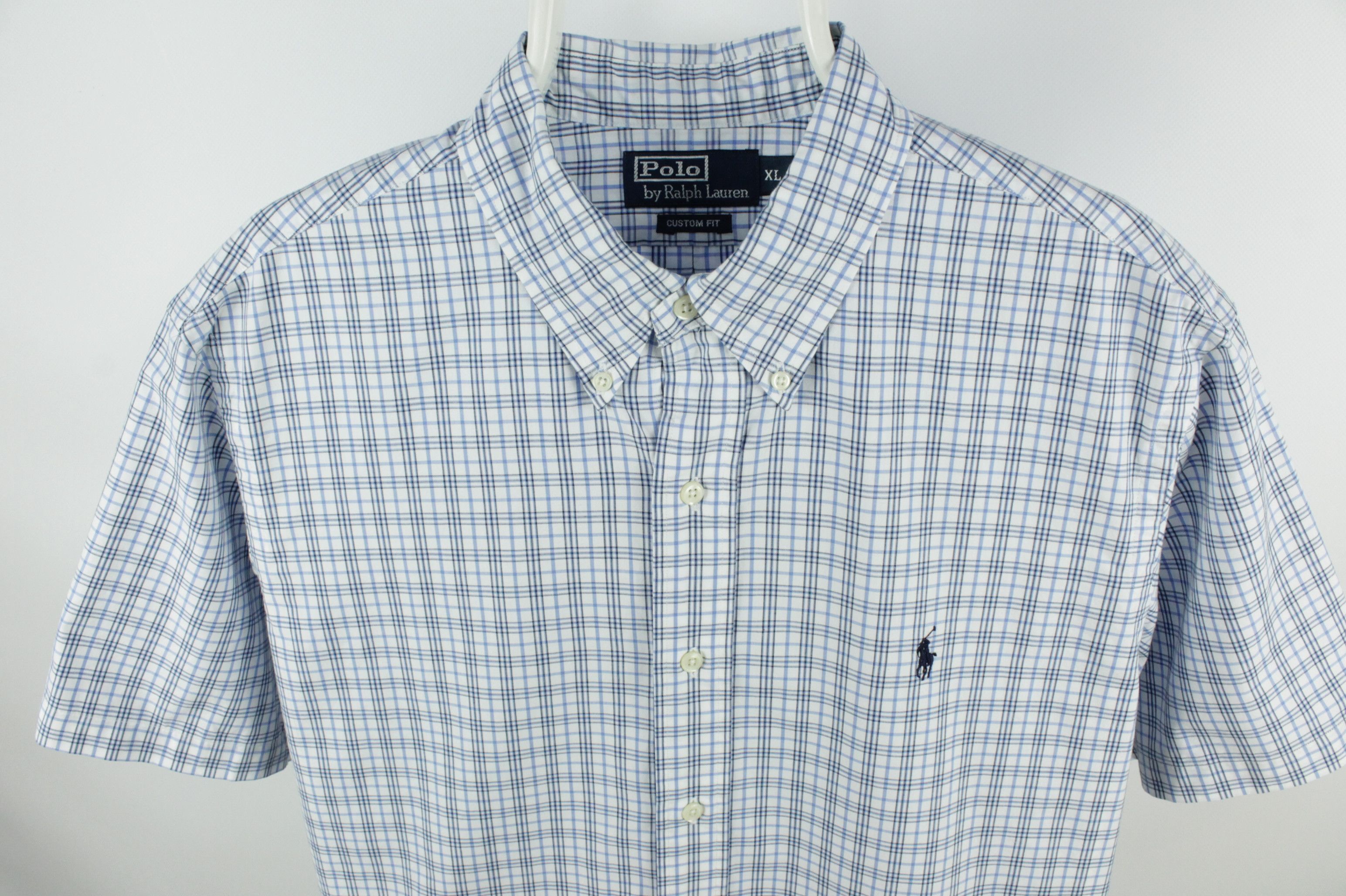 Polo Ralph Lauren Vintage Polo Ralph Lauren Custom Fit S/S Plaid Shirt Men's Size US XL / EU 56 / 4 - 2 Thumbnail