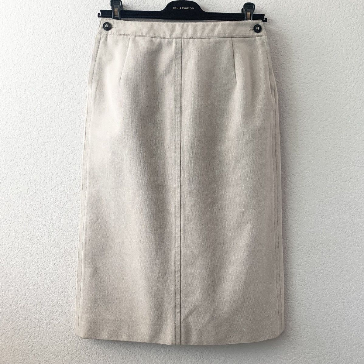 Hermes Hermes cotton weave skirt double side zipper Size 26" / US 2 / IT 38 - 1 Thumbnail