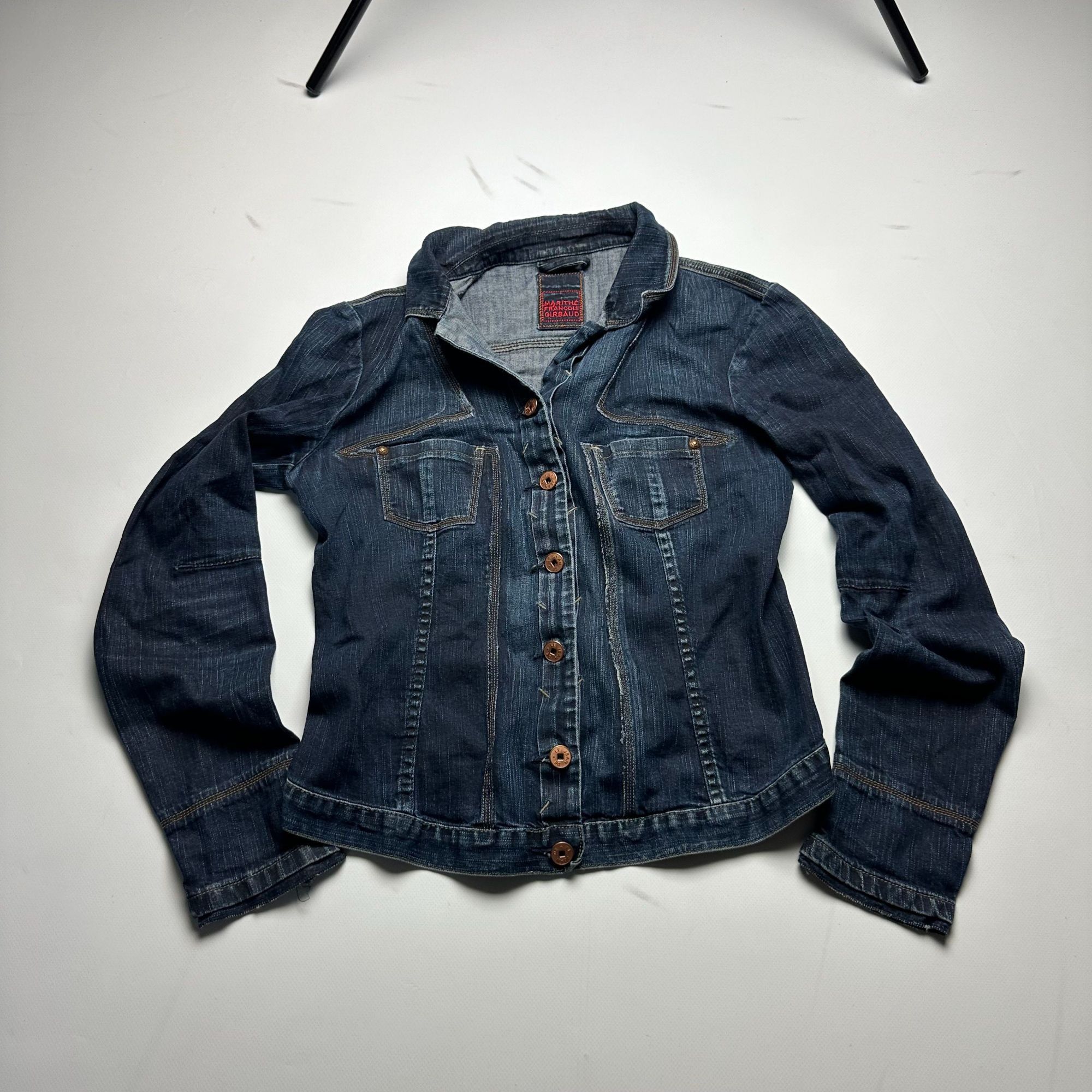 Marithe + Francois Girbaud Marithé François Girbaud Navy Denim Jacket Medium 90s Archiv Size M / US 6-8 / IT 42-44 - 1 Thumbnail