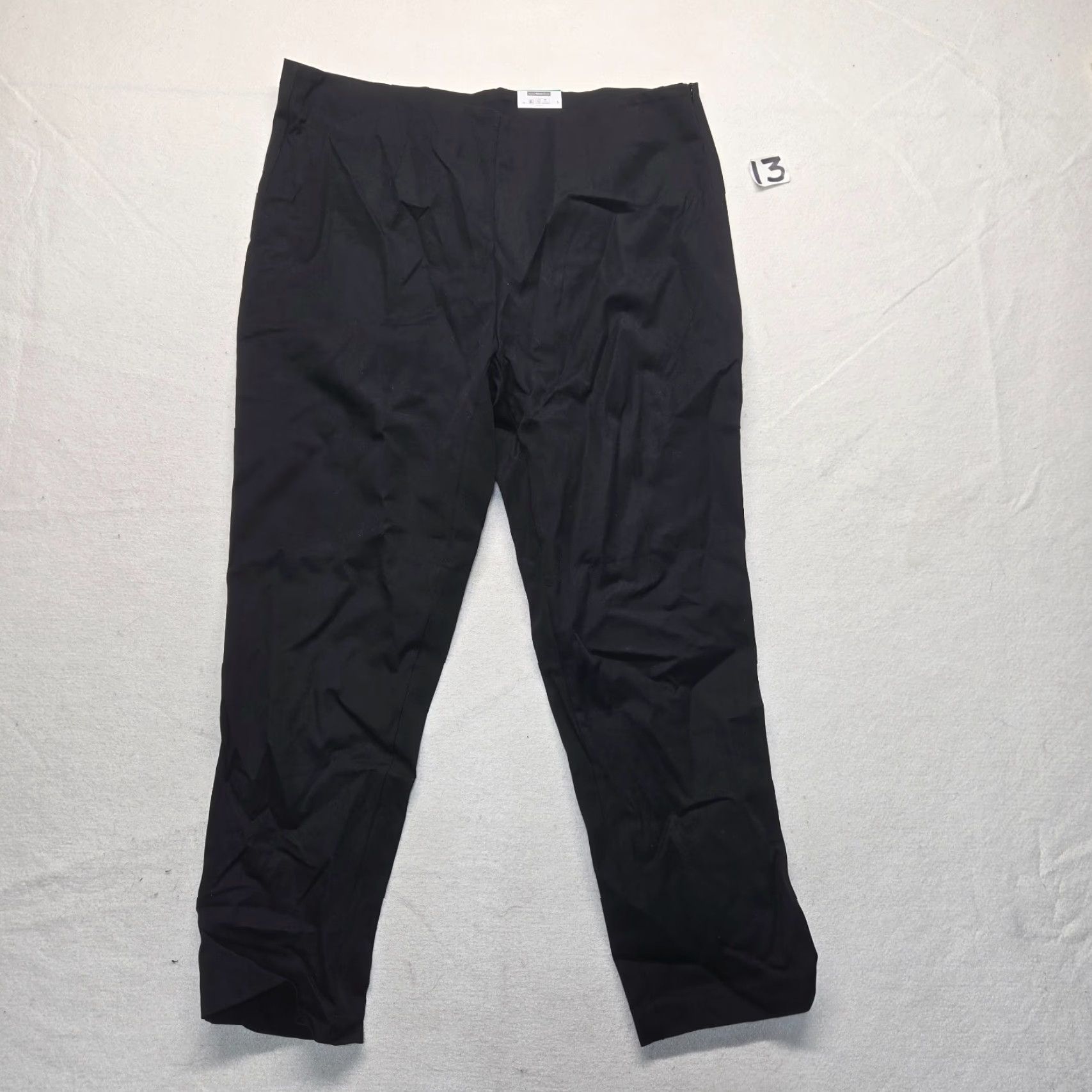 Vintage Time and Tru Skinny Side Zip Pants Women's 16 Black Stretch Multi Occasion Size 38" / US 16 / IT 52 - 2 Thumbnail