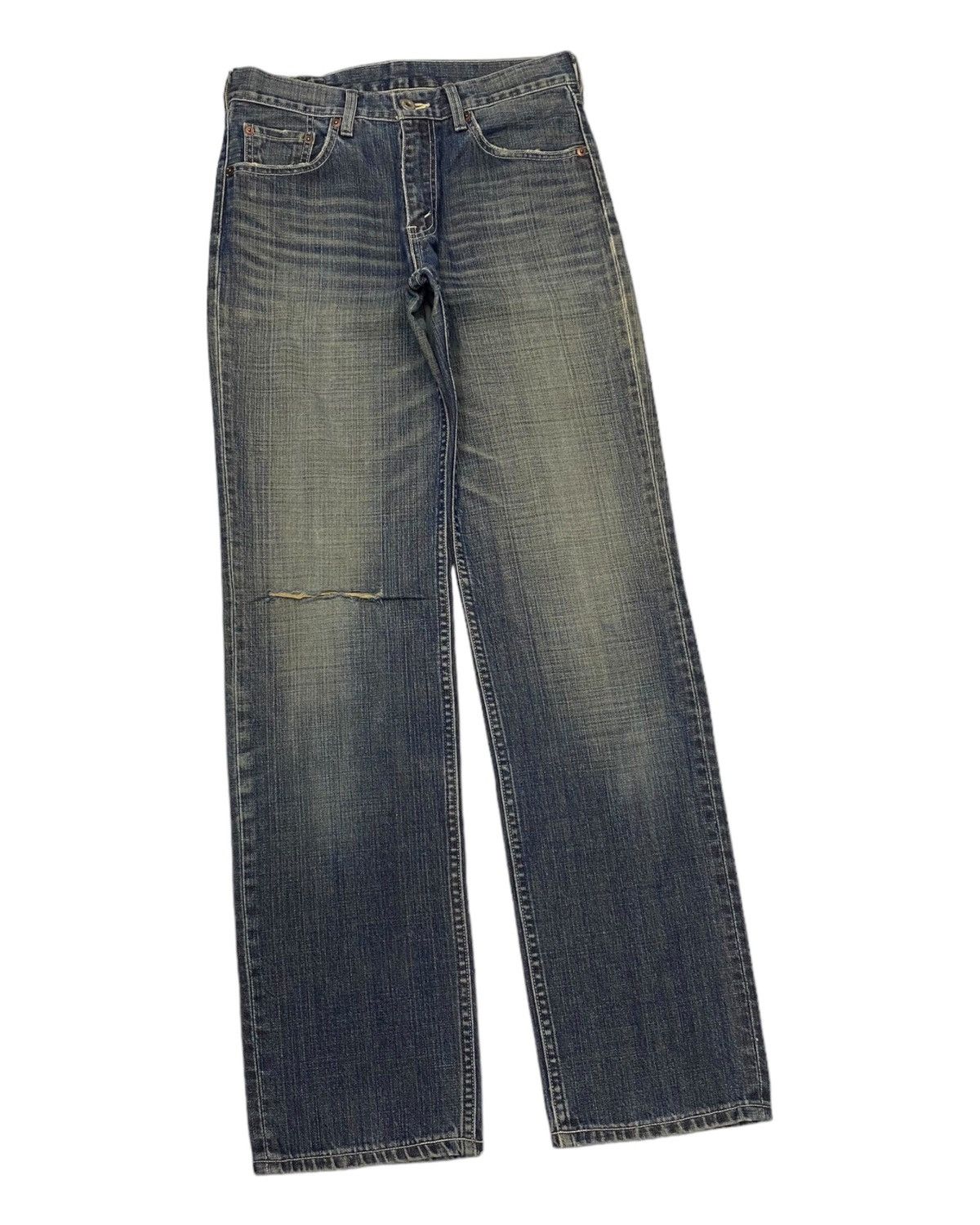 🔥LEVIS 502 JAPAN STRAIGHT LEG DISTRESSED DENIM JEANS