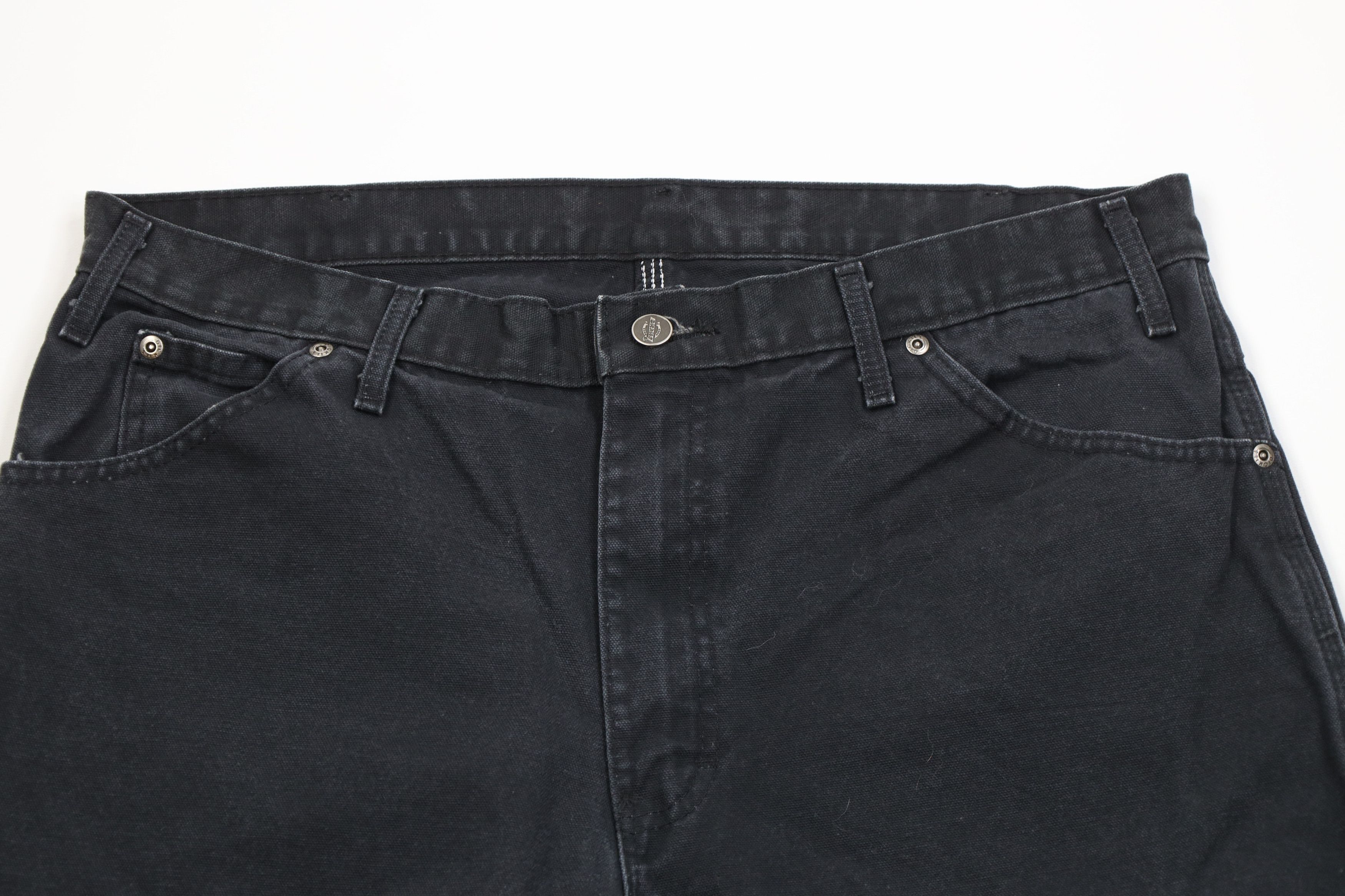 Dickies Vintage 90s Y2K Dickies Heavy Wide Leg Dungaree Pants Black Size US 36 / EU 52 - 2 Thumbnail
