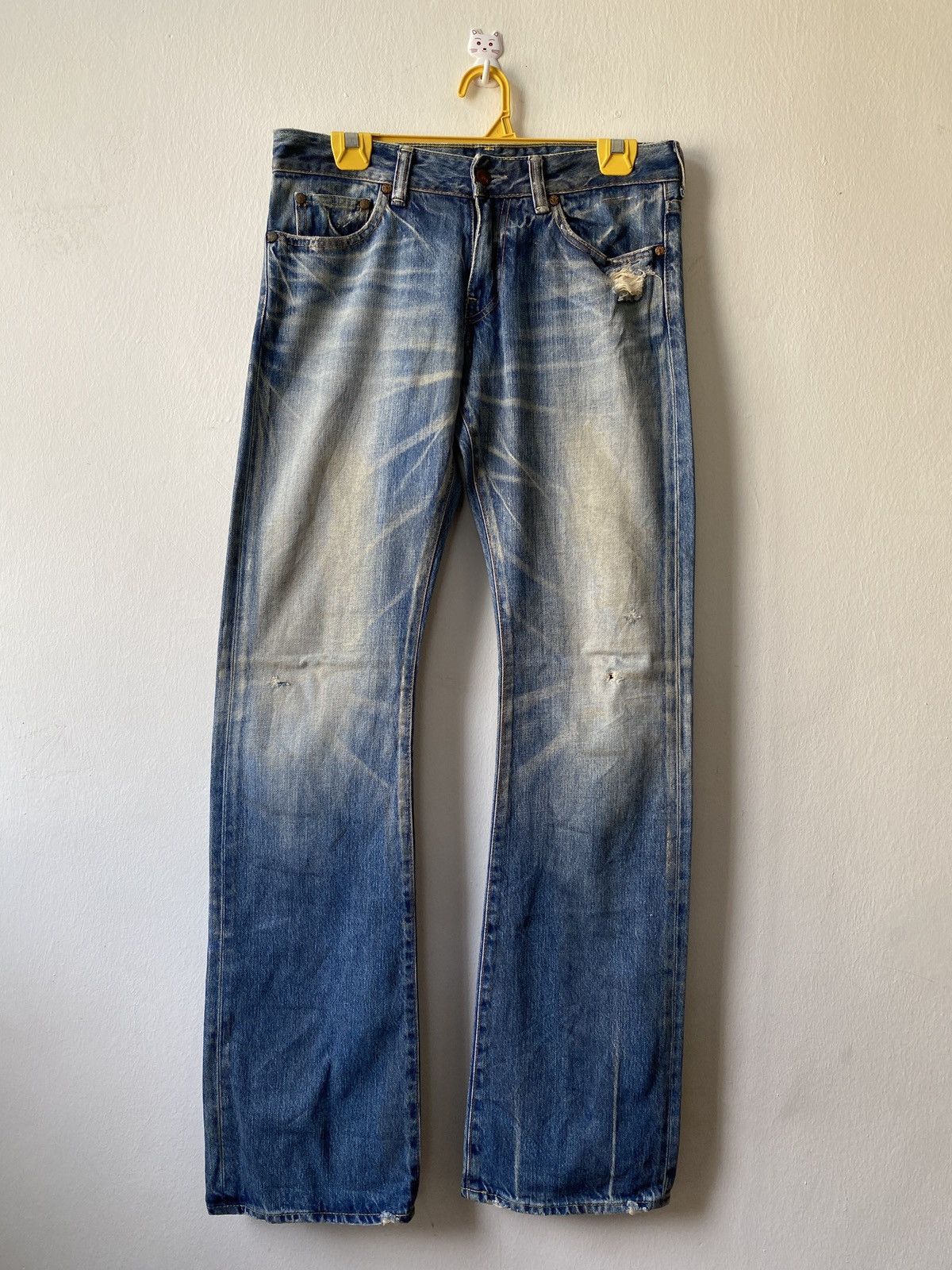 Japanese Brand Japanese Brand Rivet & Blue Flare Distressed Denim Size US 30 / EU 46 - 1 Thumbnail
