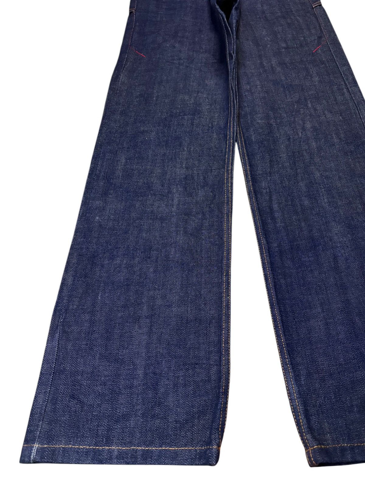 Designer × Japanese Brand Vintage Japanese Brand Raw Denim Spell Out Loose Jeans Size US 30 / EU 46 - 6 Thumbnail