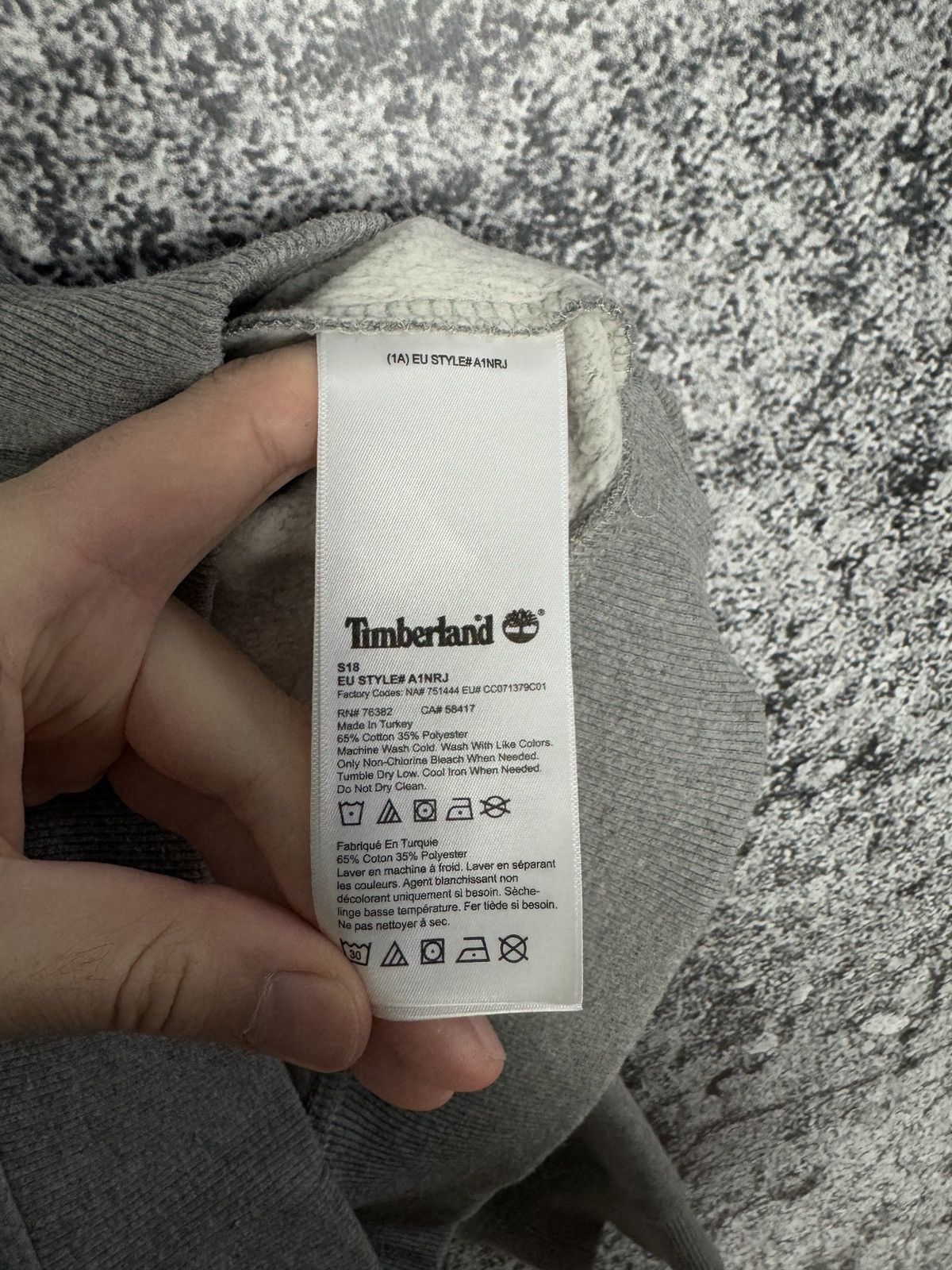 Timberland Men’s Timberland Hoodie Big Logo Grey Pullover Size S Size US S / EU 44-46 / 1 - 9 Thumbnail