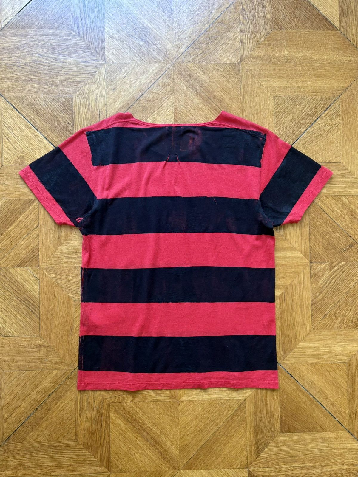 Saint Laurent Paris Red Striped T-Shirt Size US M / EU 48-50 / 2 - 4 Thumbnail